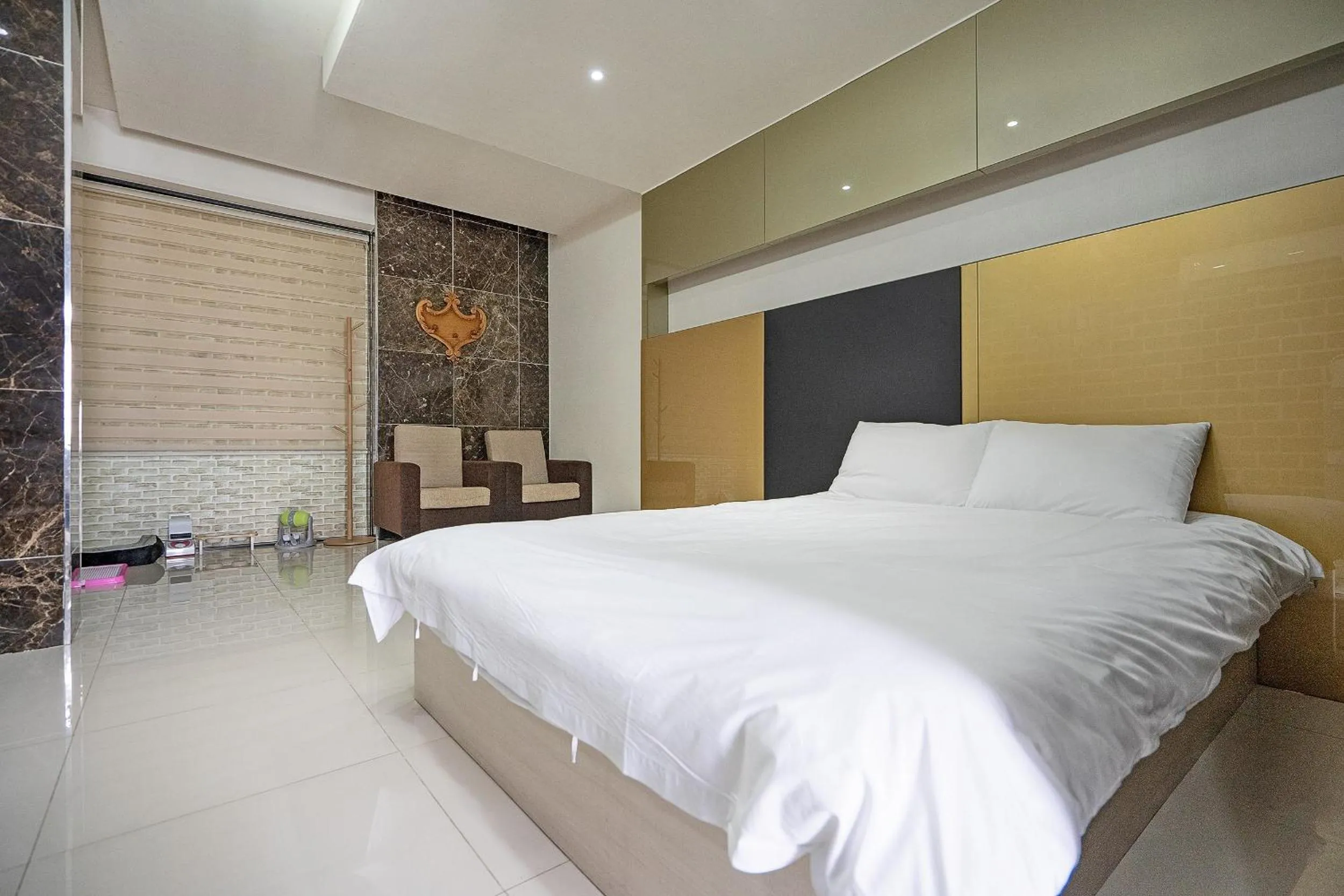 Bed in Kyeongju JS Pet Poolvilla