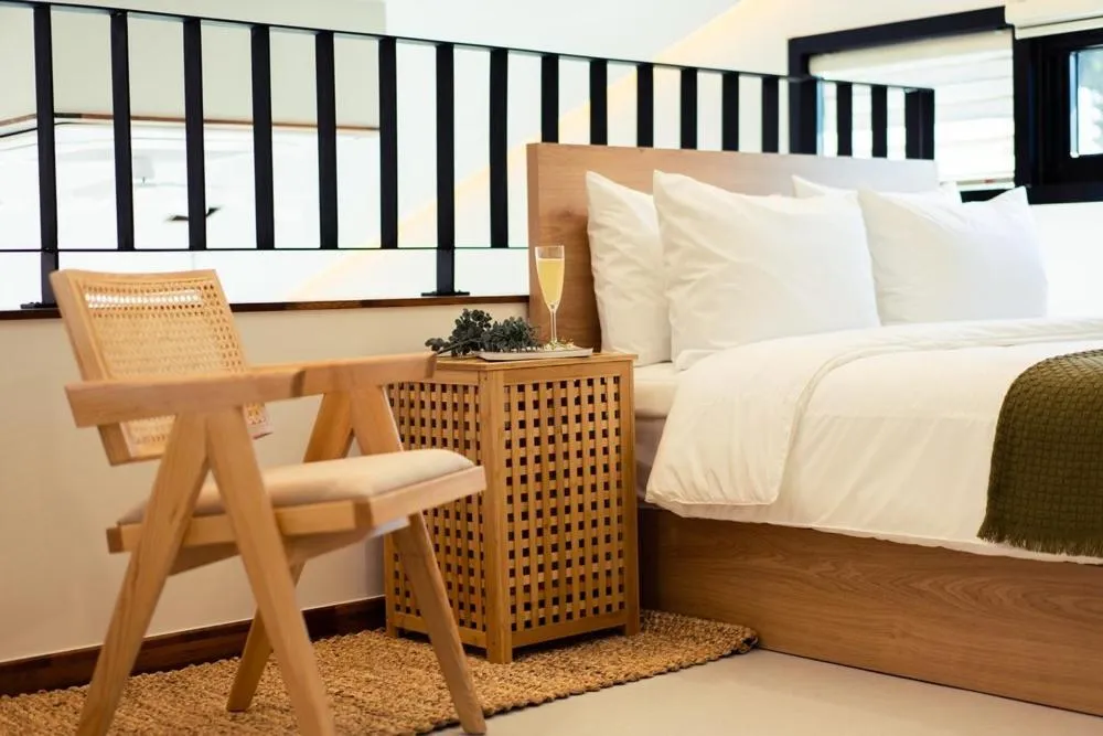 Bed in Gyeongju Yeonjeong Pool Villa