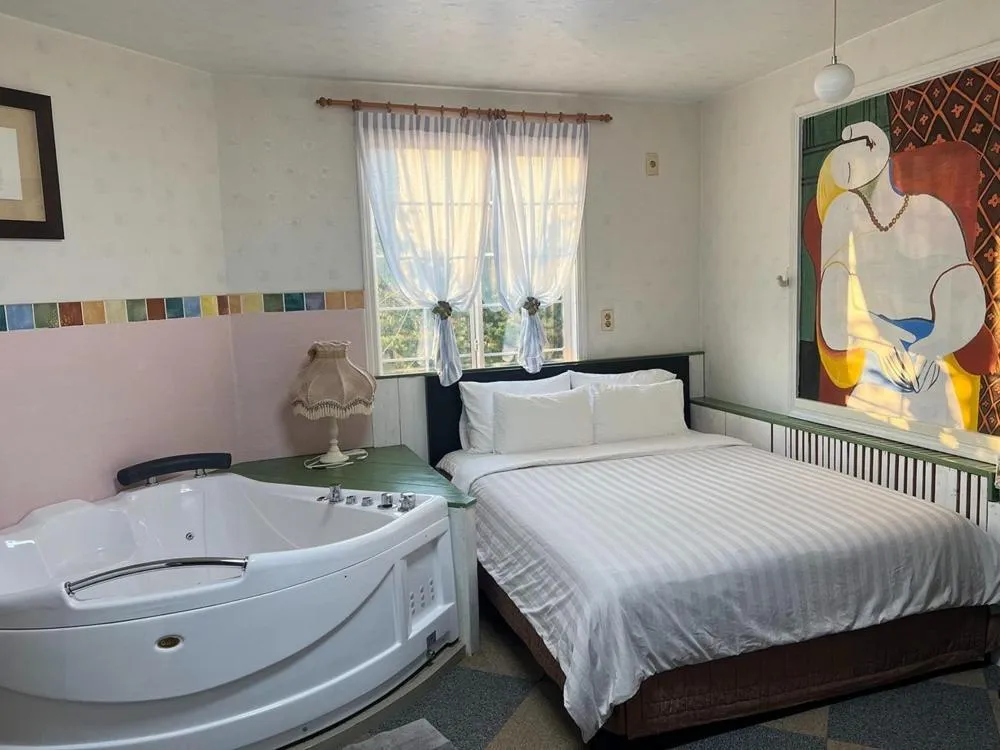 Bed in Yangyang Darosan Pension
