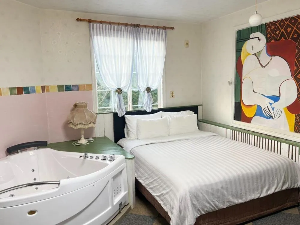 Bed in Yangyang Darosan Pension