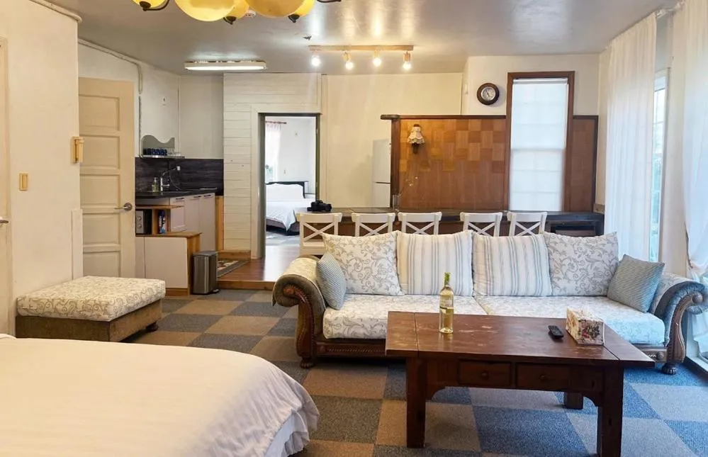 Bed in Yangyang Darosan Pension