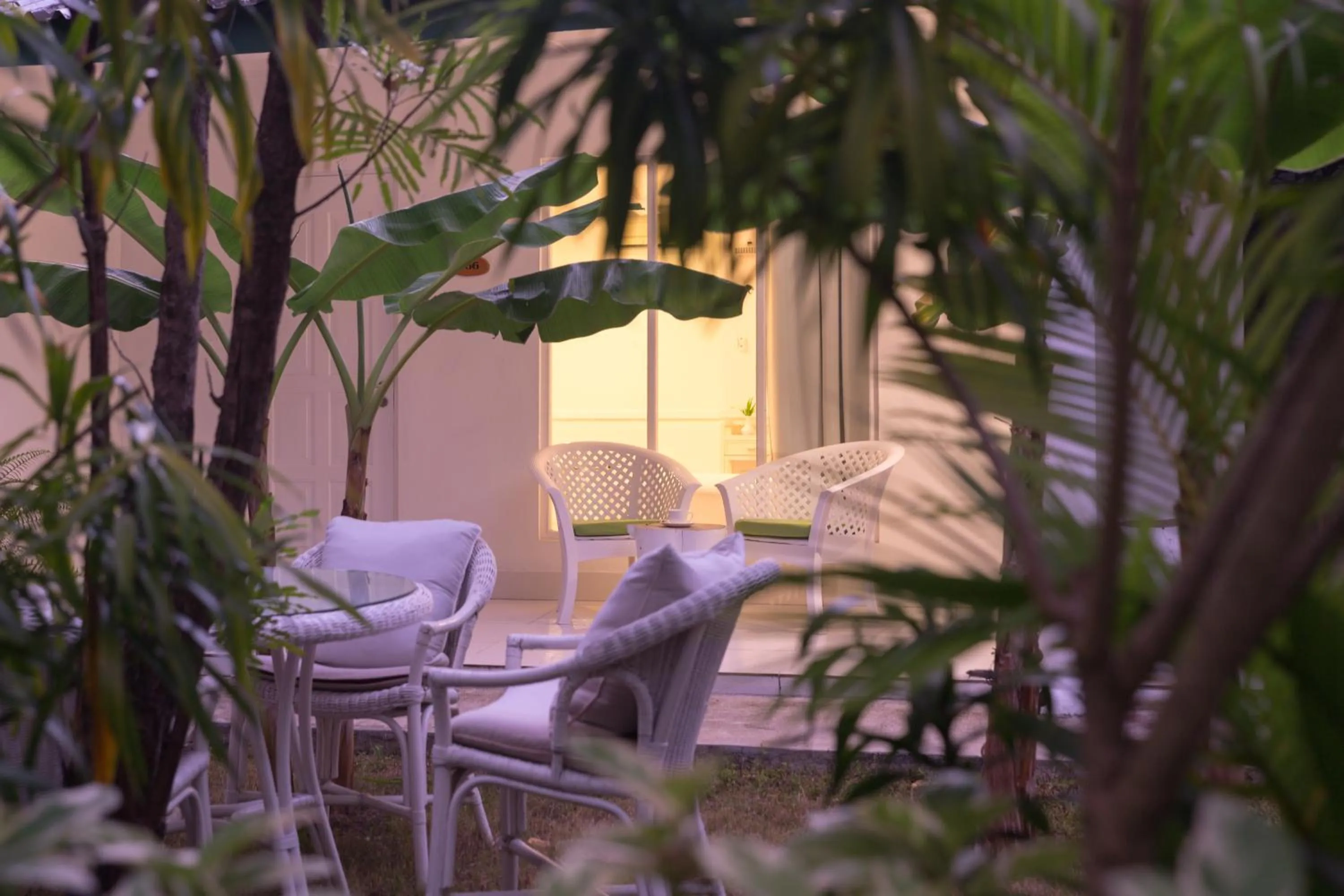 Patio in Equator Village Maldives