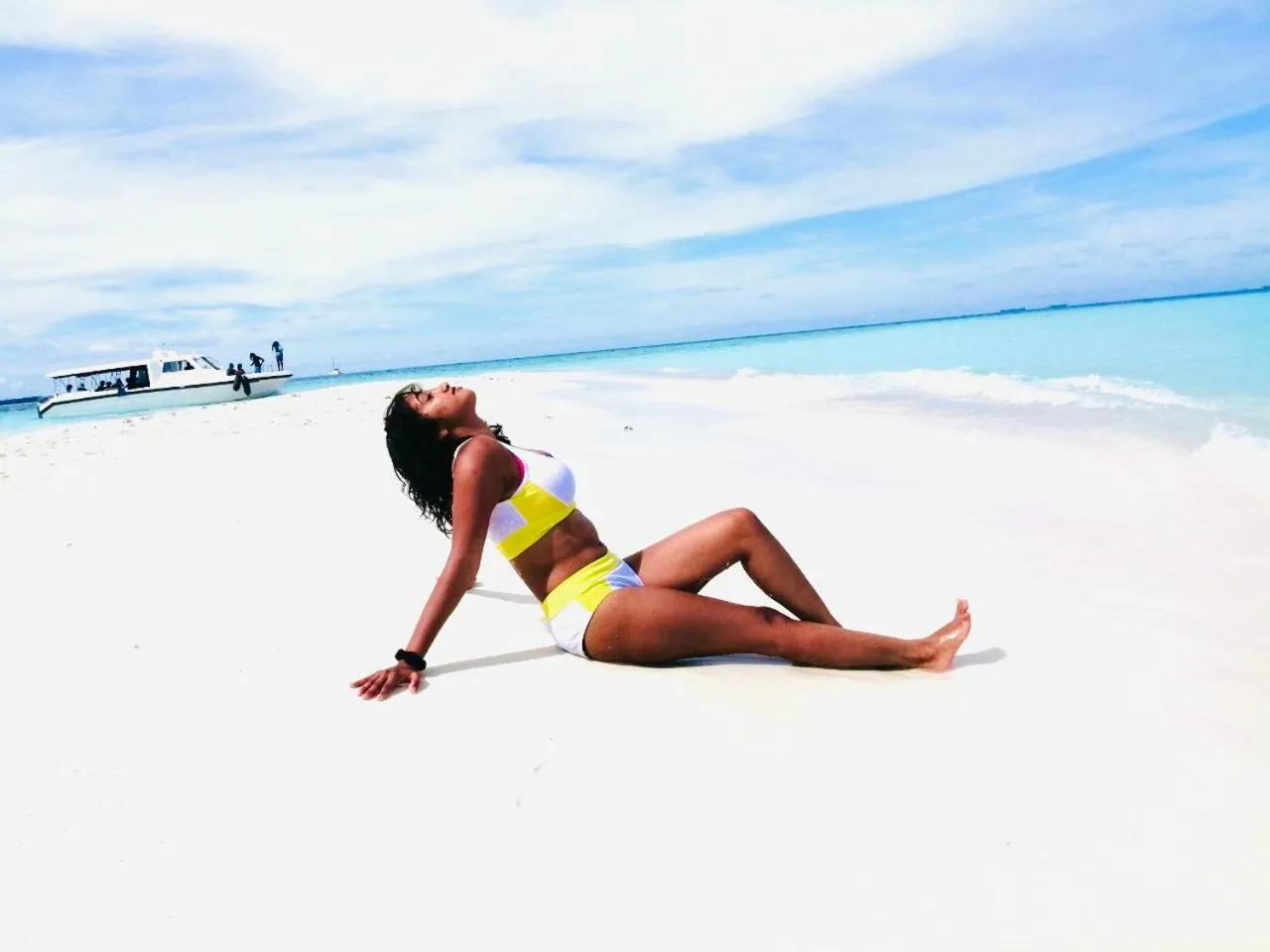 People in Maafushi View