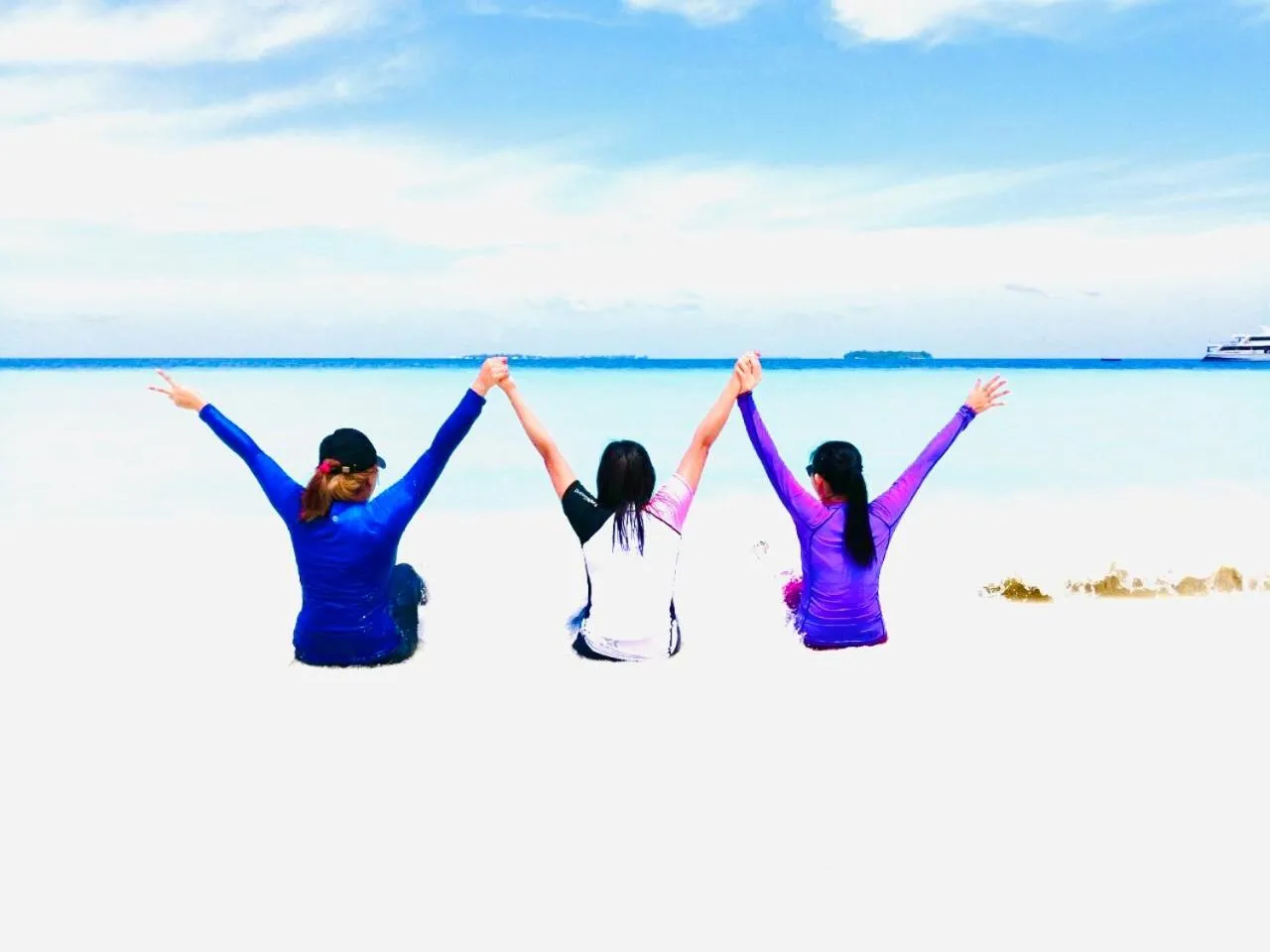 People in Maafushi View