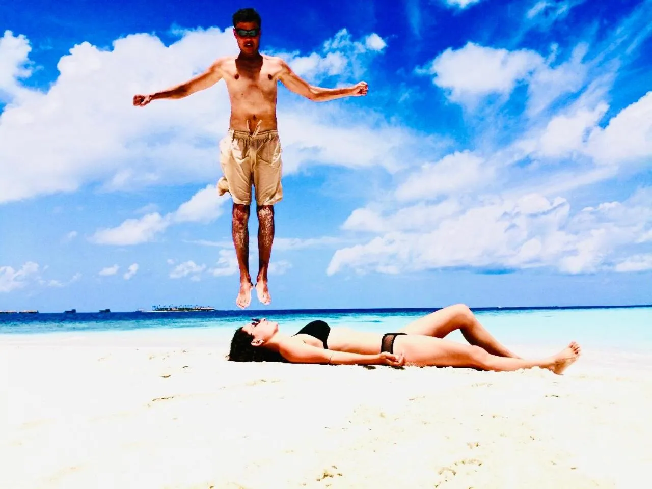 People in Maafushi View