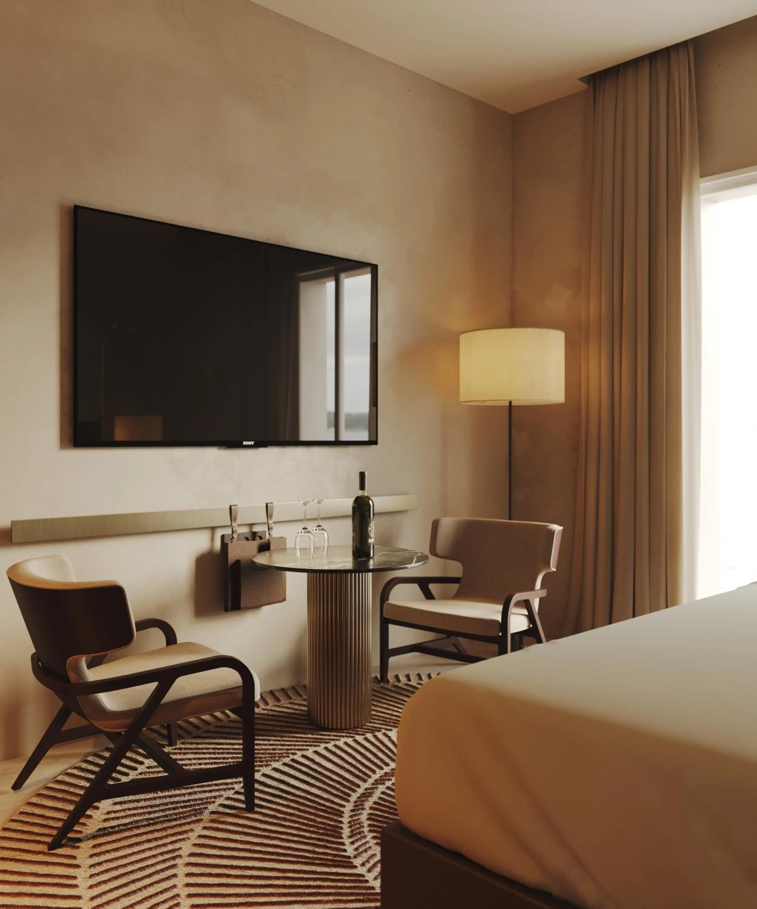 Seating area, Bed in Tivoli Kopke Porto Gaia Hotel