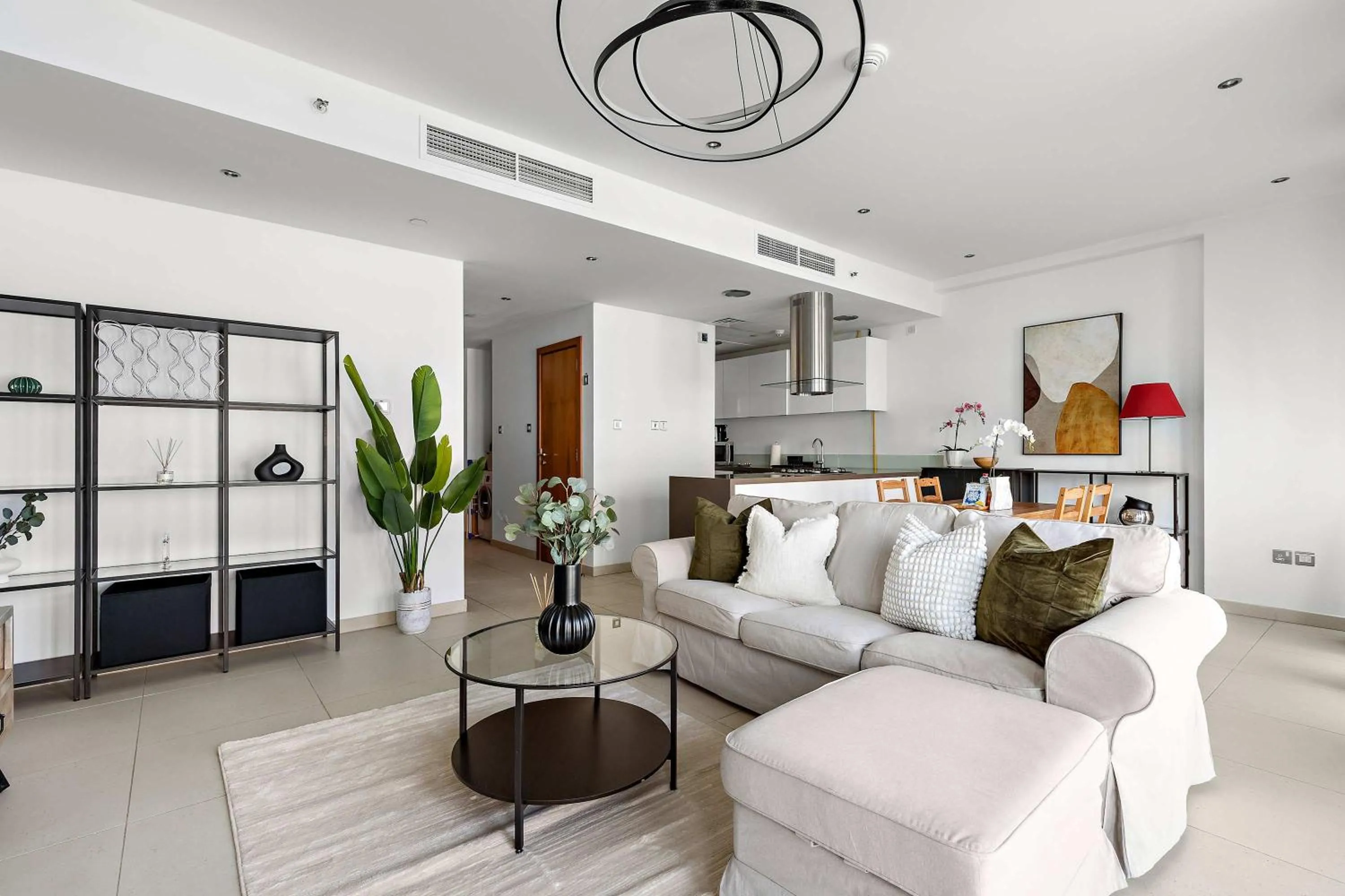 Living room in Silkhaus Vacation Homes Chic 1BDR at Al Bandar in Al Naseem A