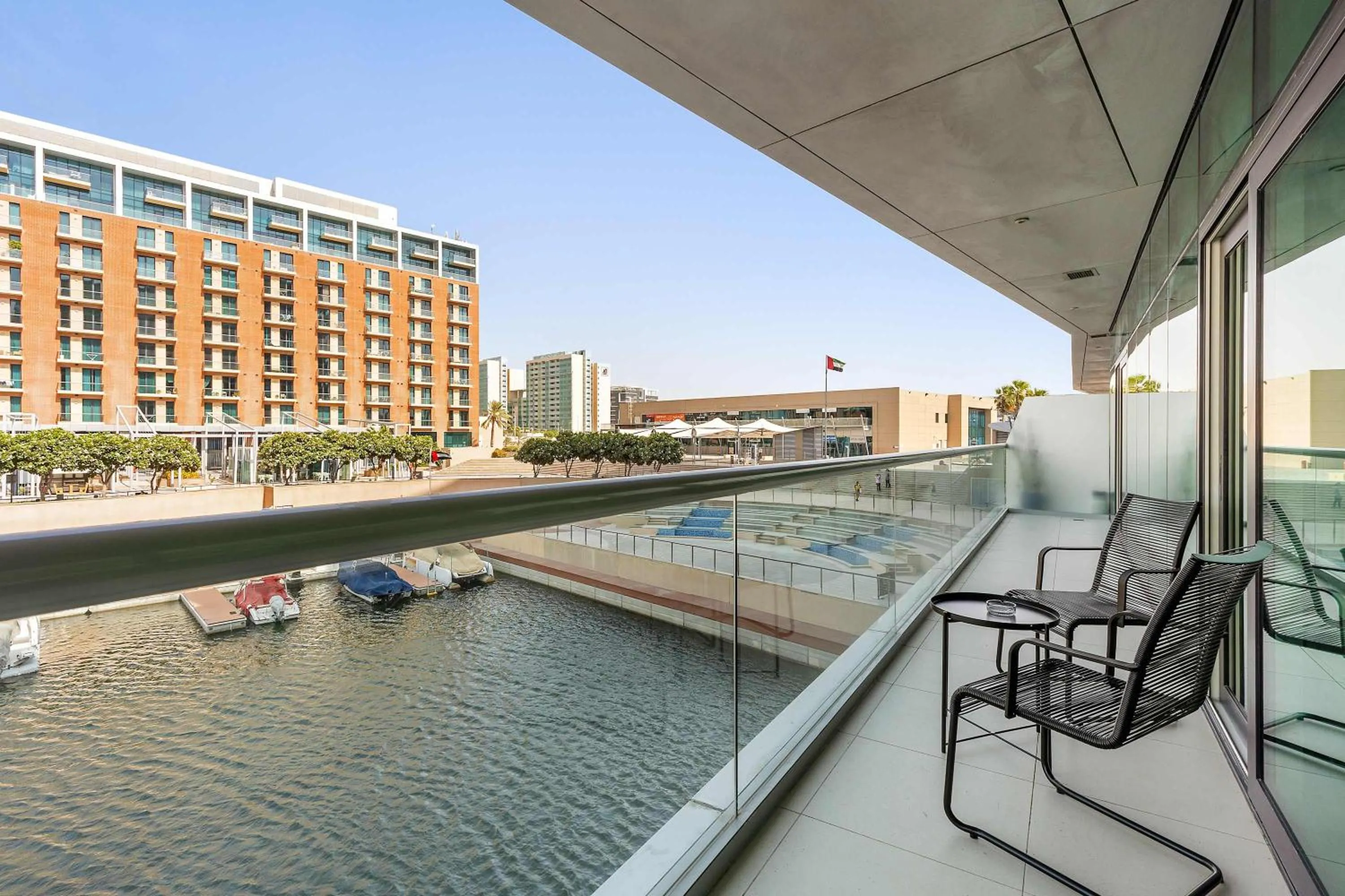 Balcony/Terrace in Silkhaus Vacation Homes Chic 1BDR at Al Bandar in Al Naseem A