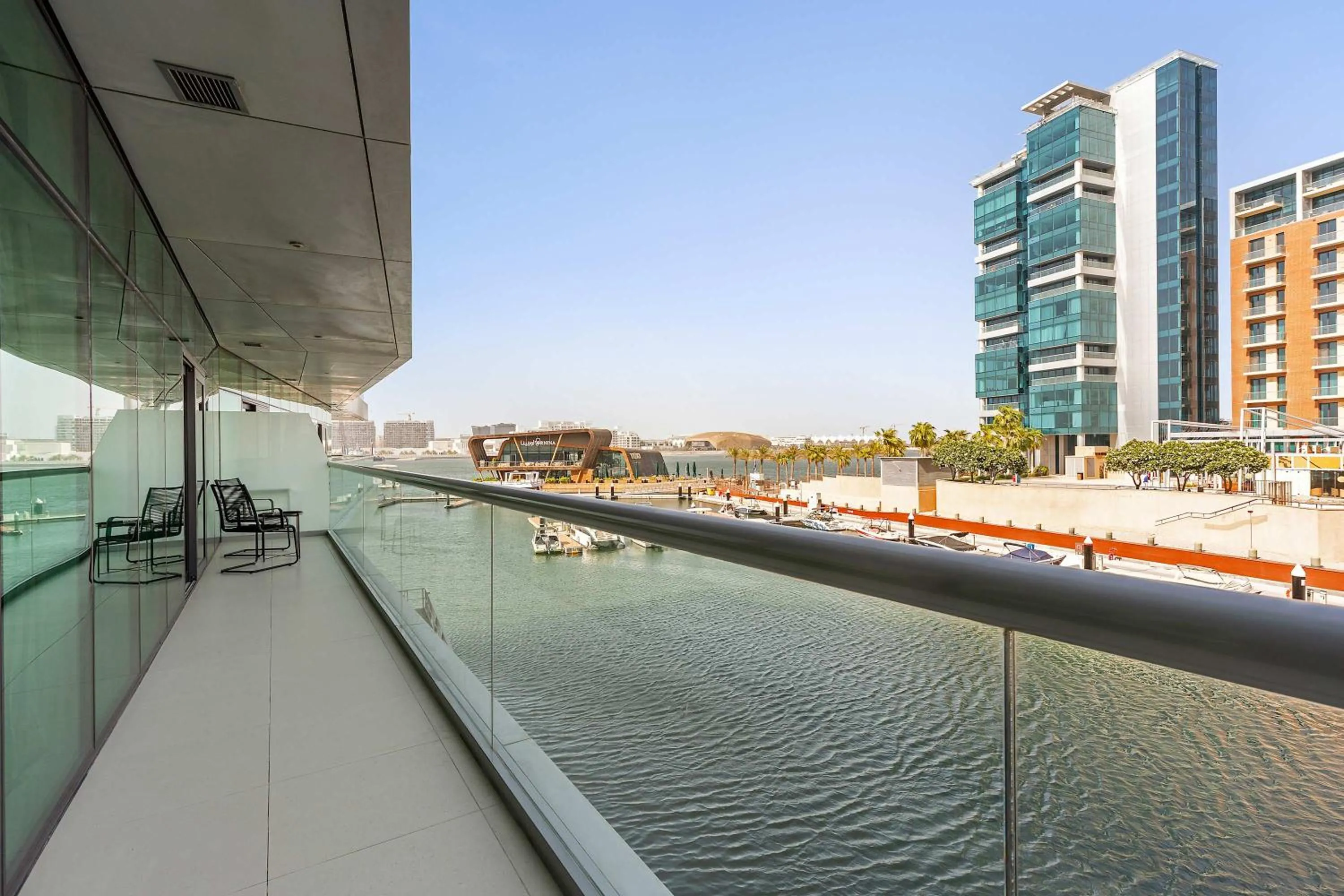 Balcony/Terrace in Silkhaus Vacation Homes Chic 1BDR at Al Bandar in Al Naseem A