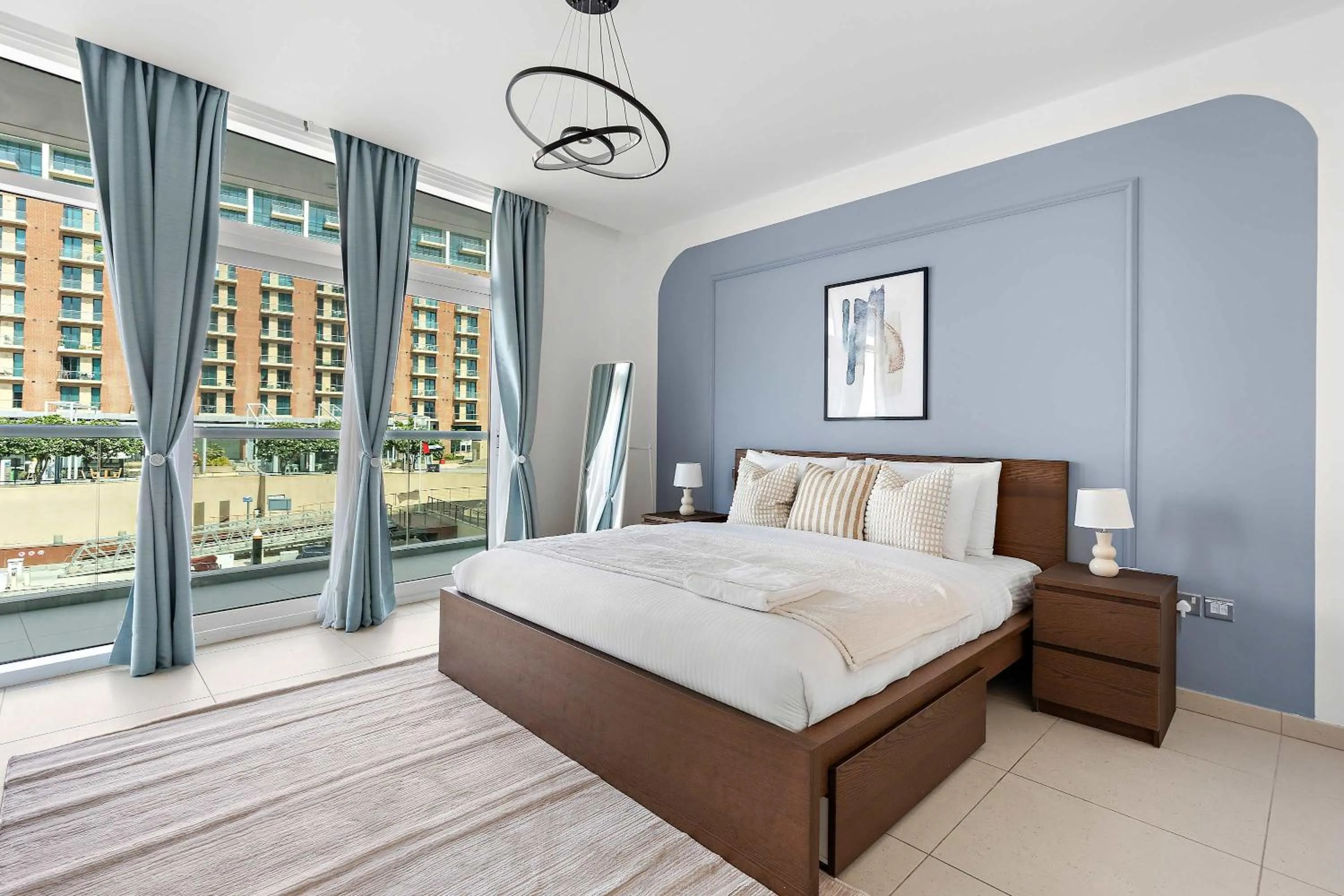 Bedroom, Bed in Silkhaus Vacation Homes Chic 1BDR at Al Bandar in Al Naseem A