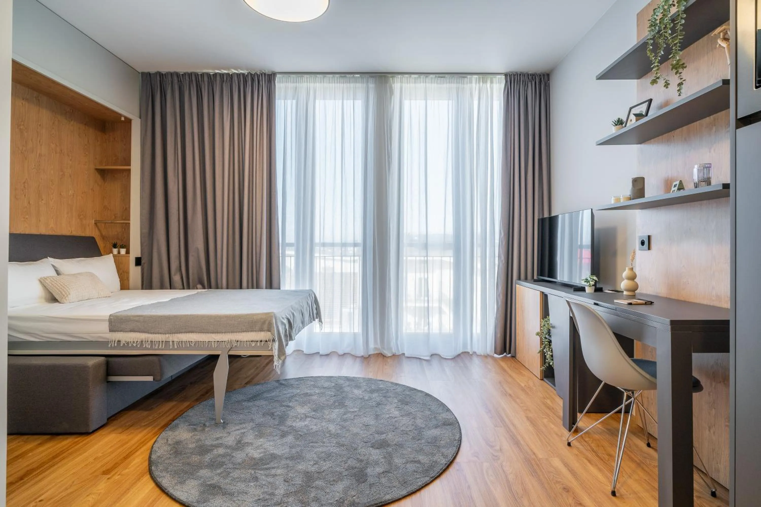 Seating area, Bed in City Pop 2Night Prague - Self check-in