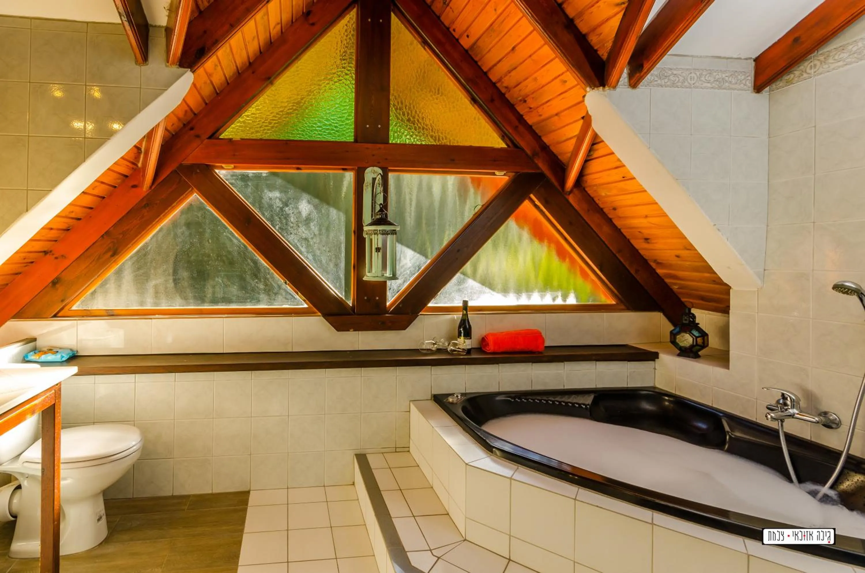 Bathroom in Beautiful Lake View Wooden House