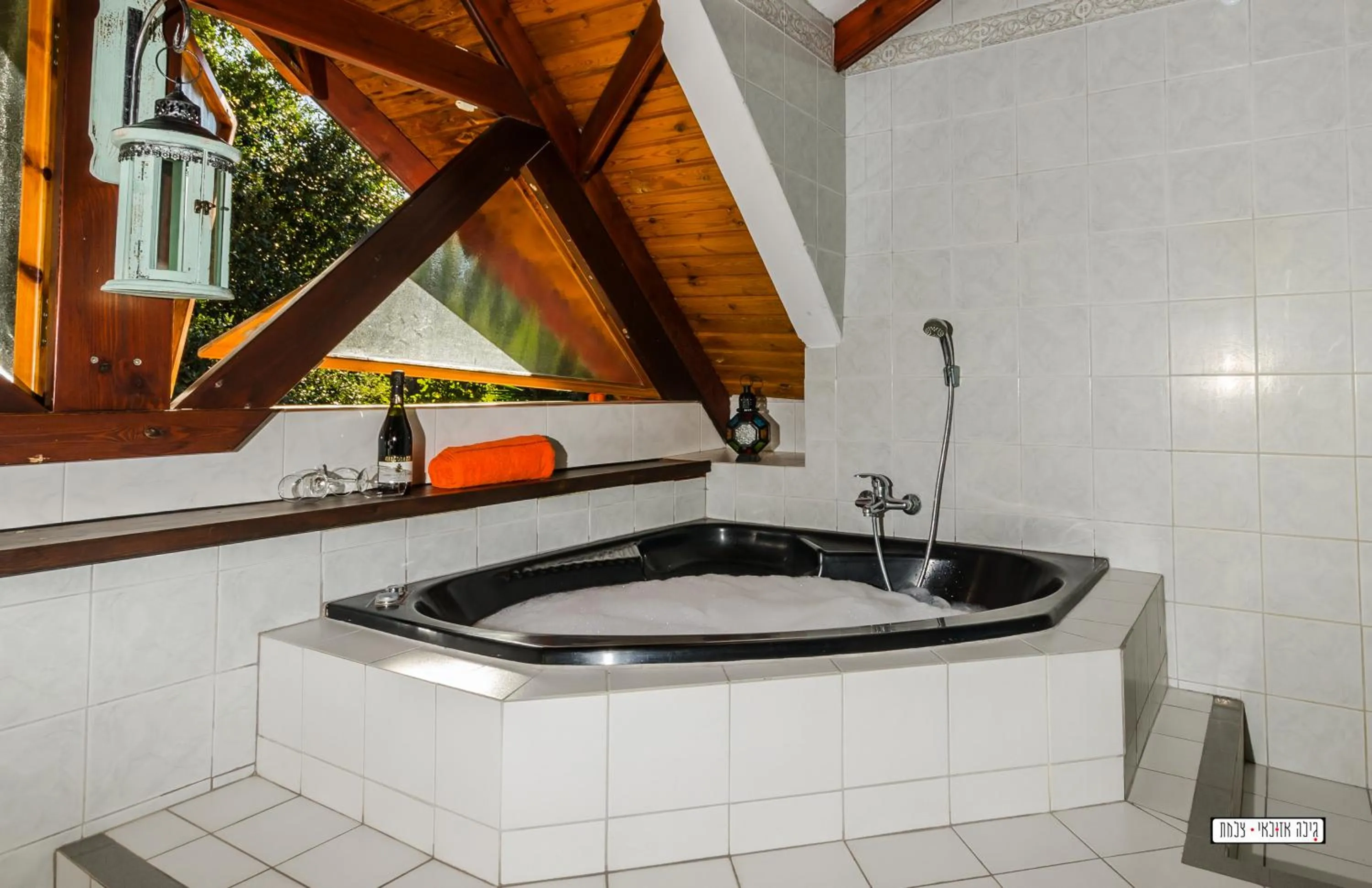 Bathroom in Beautiful Lake View Wooden House
