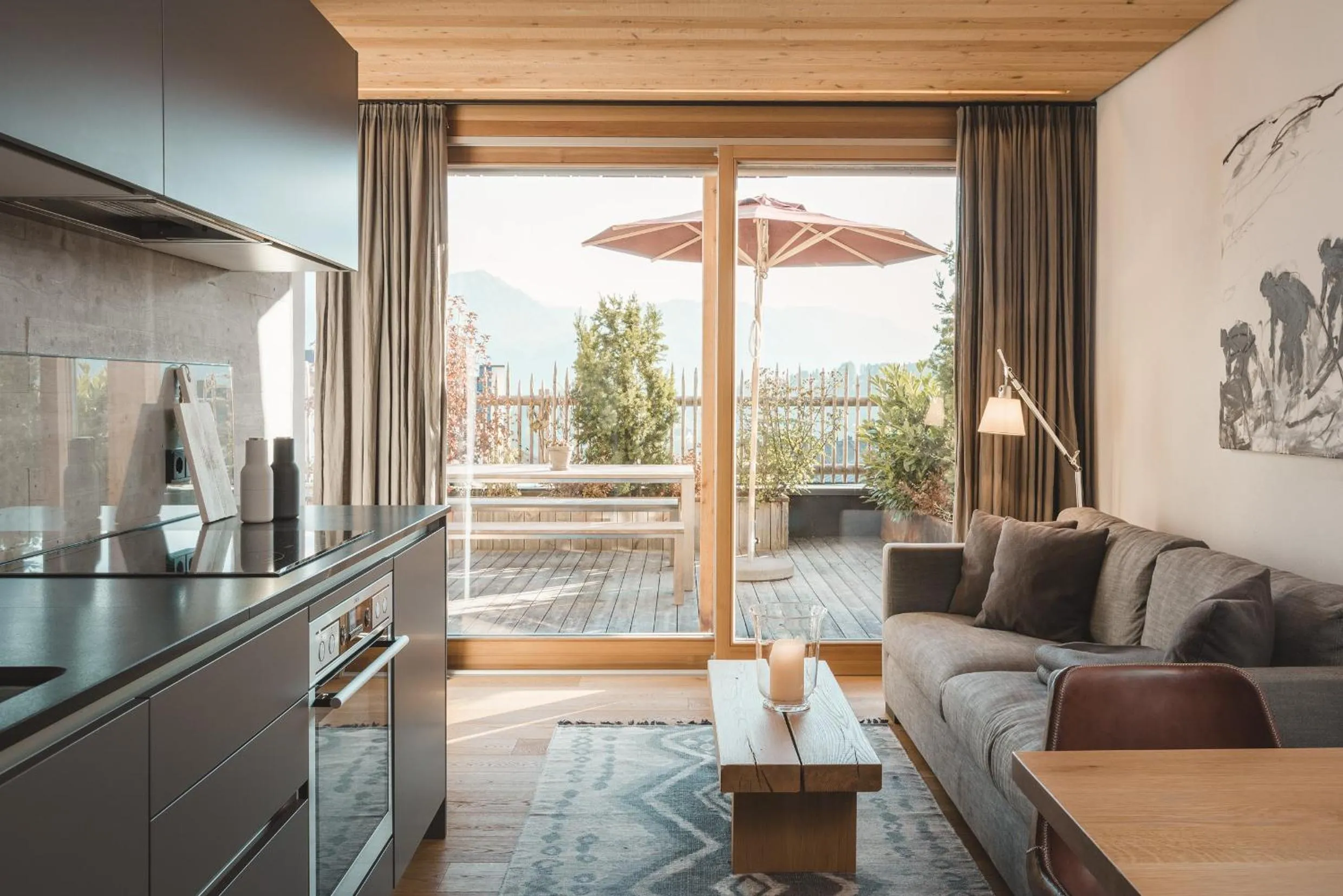 Balcony/Terrace in Chesa Muntanella