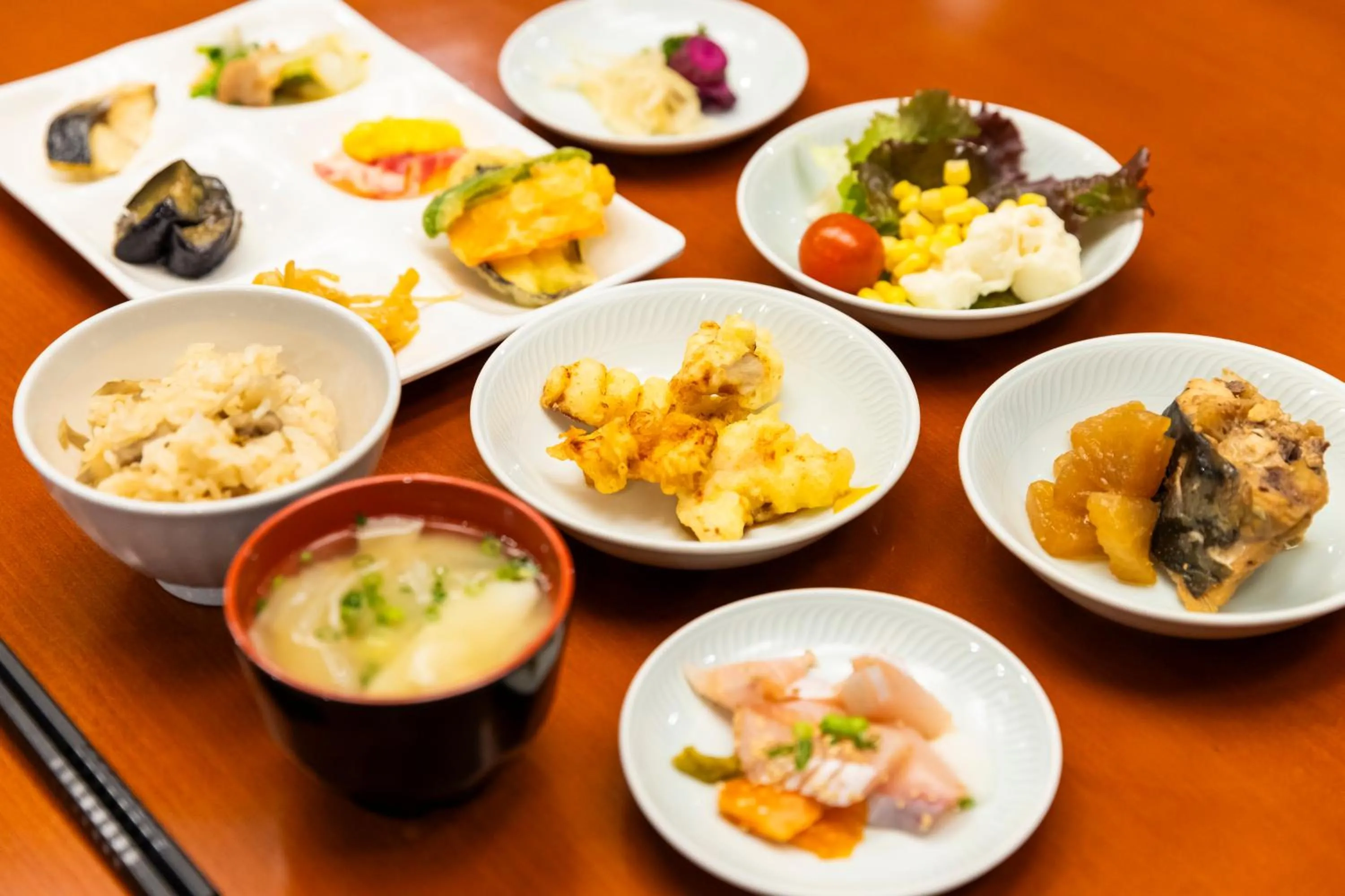 Breakfast in Natural Hot Spring Ariston Hotel Oita