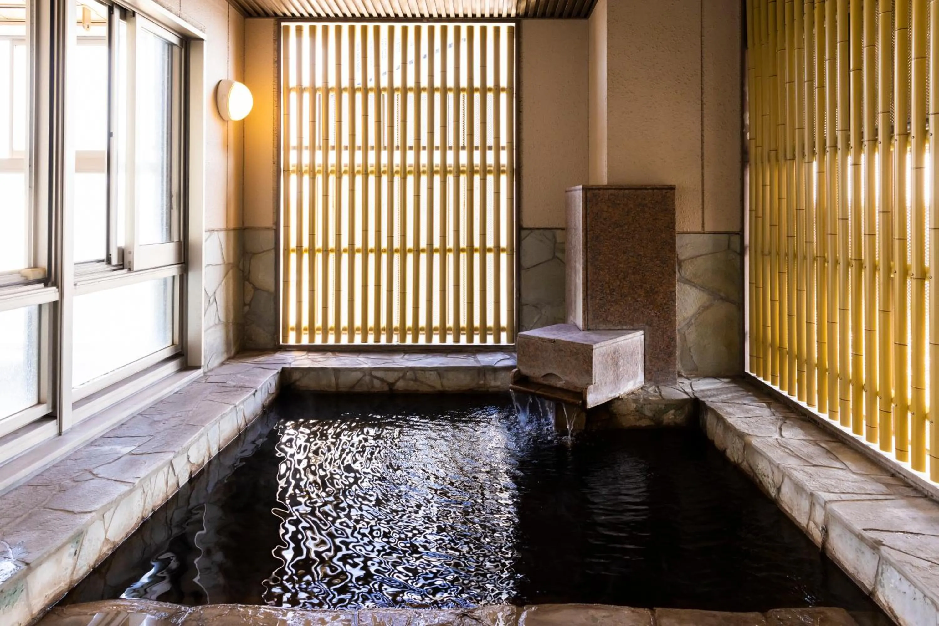 Hot Spring Bath in Natural Hot Spring Ariston Hotel Oita
