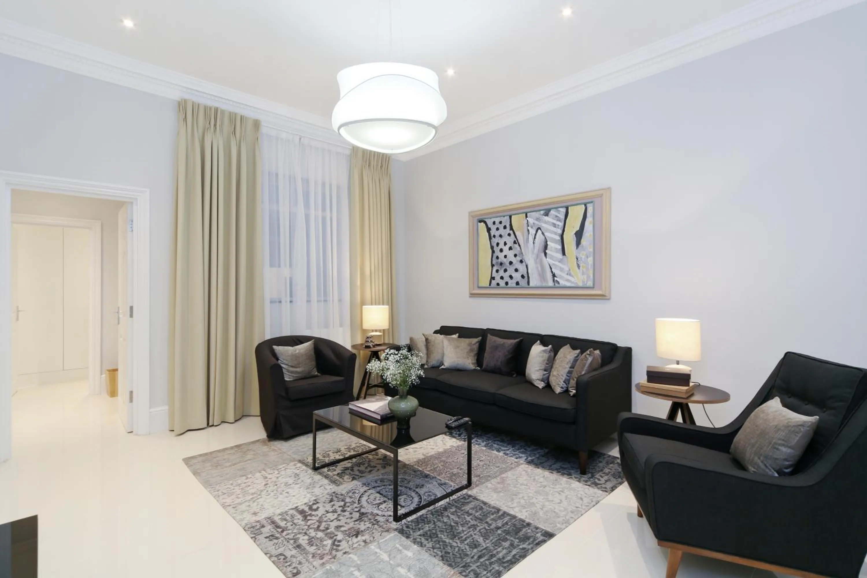 Living room in Queensgate Court