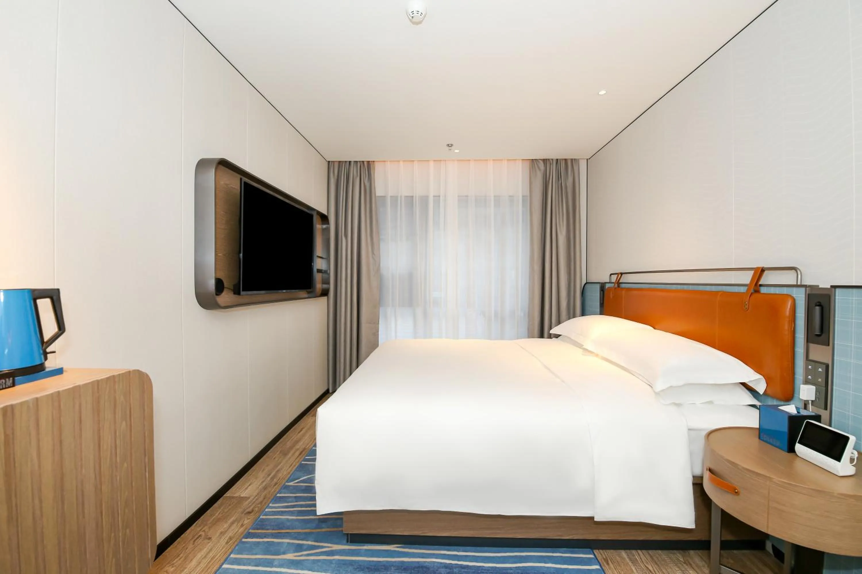 Bed in Echarm Plus International Hotel Guangzhou South Railway Station Zhongcun Metro Station Branch