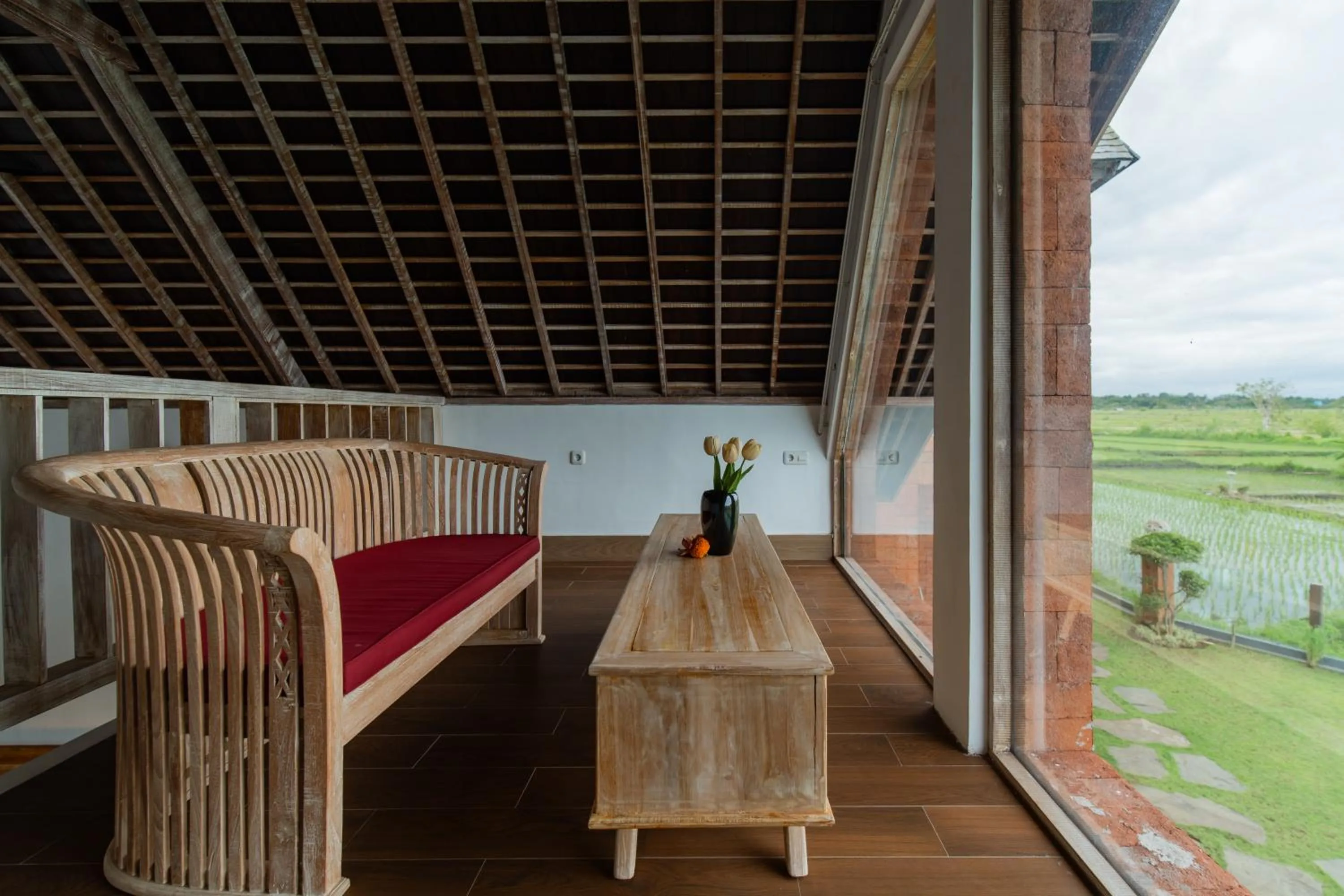 Balcony/Terrace in Dewi Sri Villa Ubud by Mahaputra