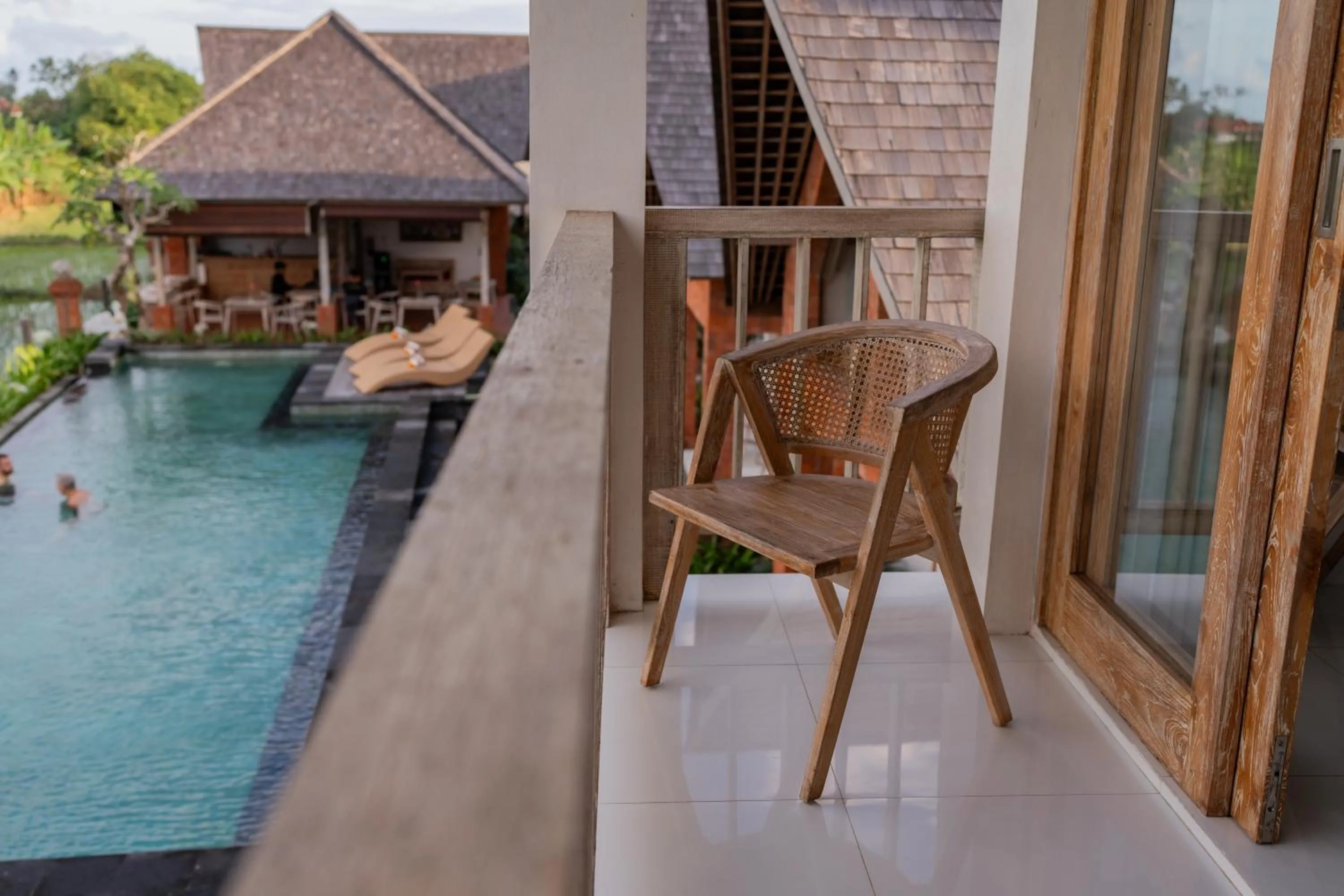 Balcony/Terrace in Dewi Sri Villa Ubud by Mahaputra