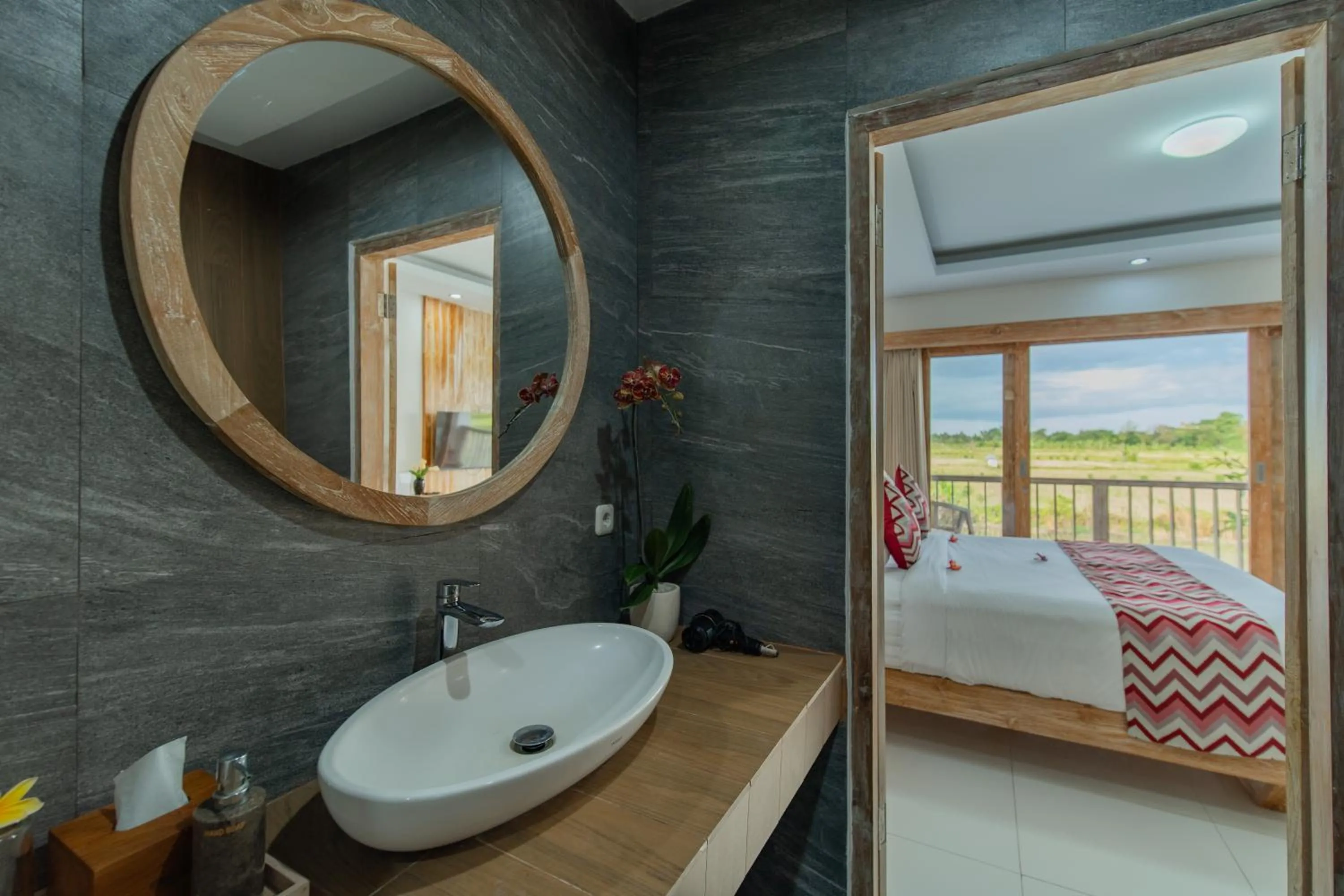 Bathroom, Bed in Dewi Sri Villa Ubud by Mahaputra