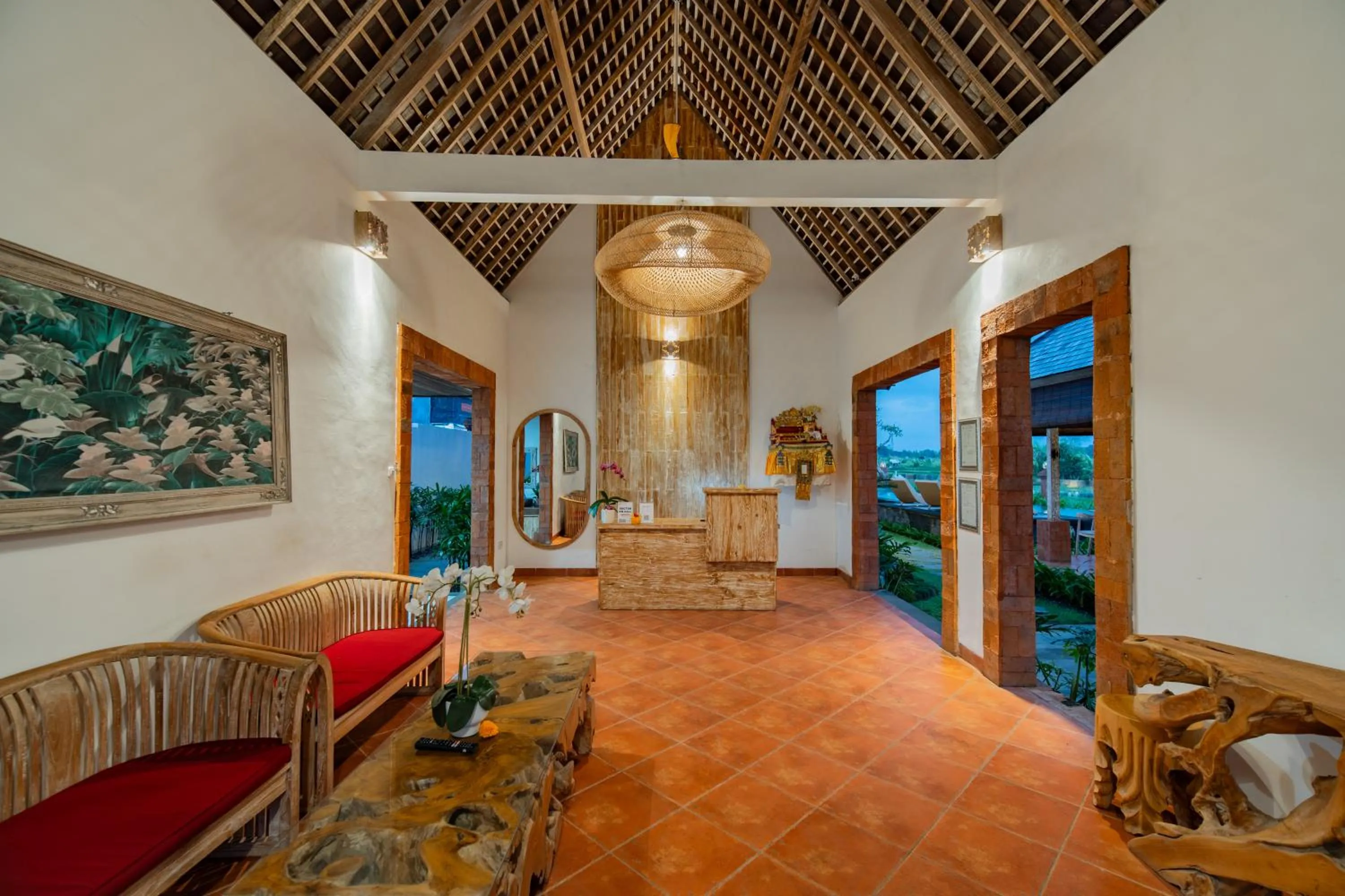 Lobby or reception in Dewi Sri Villa Ubud by Mahaputra