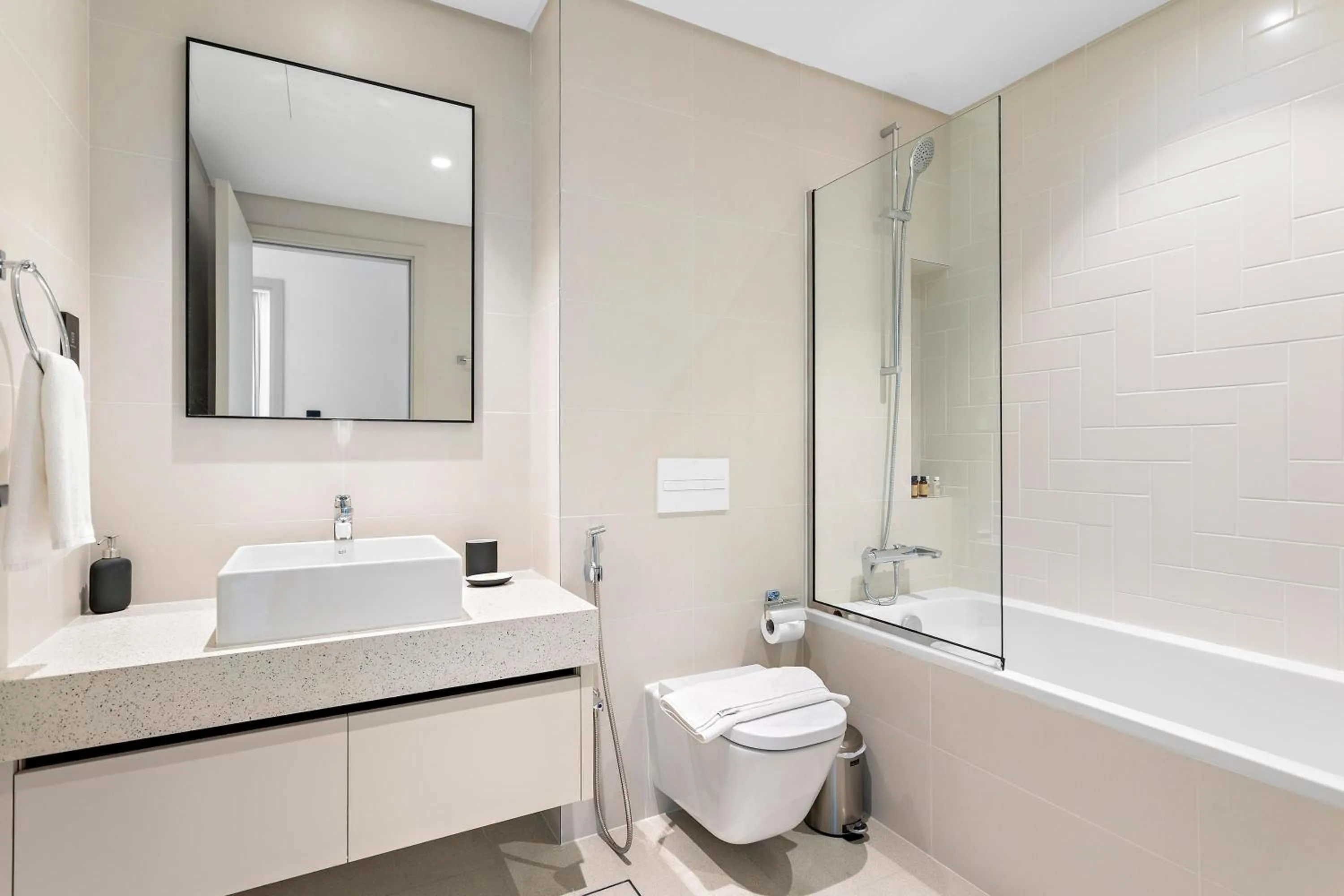 Toilet in Silkhaus Vacation Homes 1BDR with Beach Access in Marina Vista