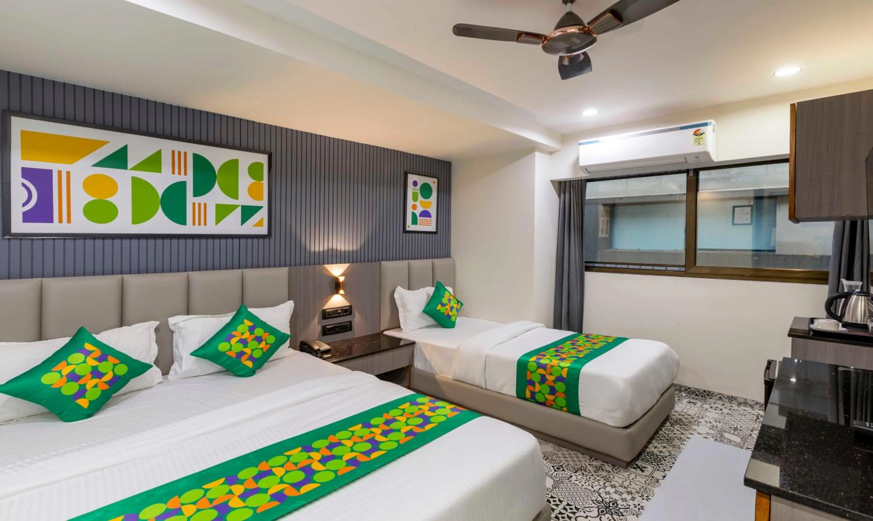 Bedroom, Bed in Treebo KBC