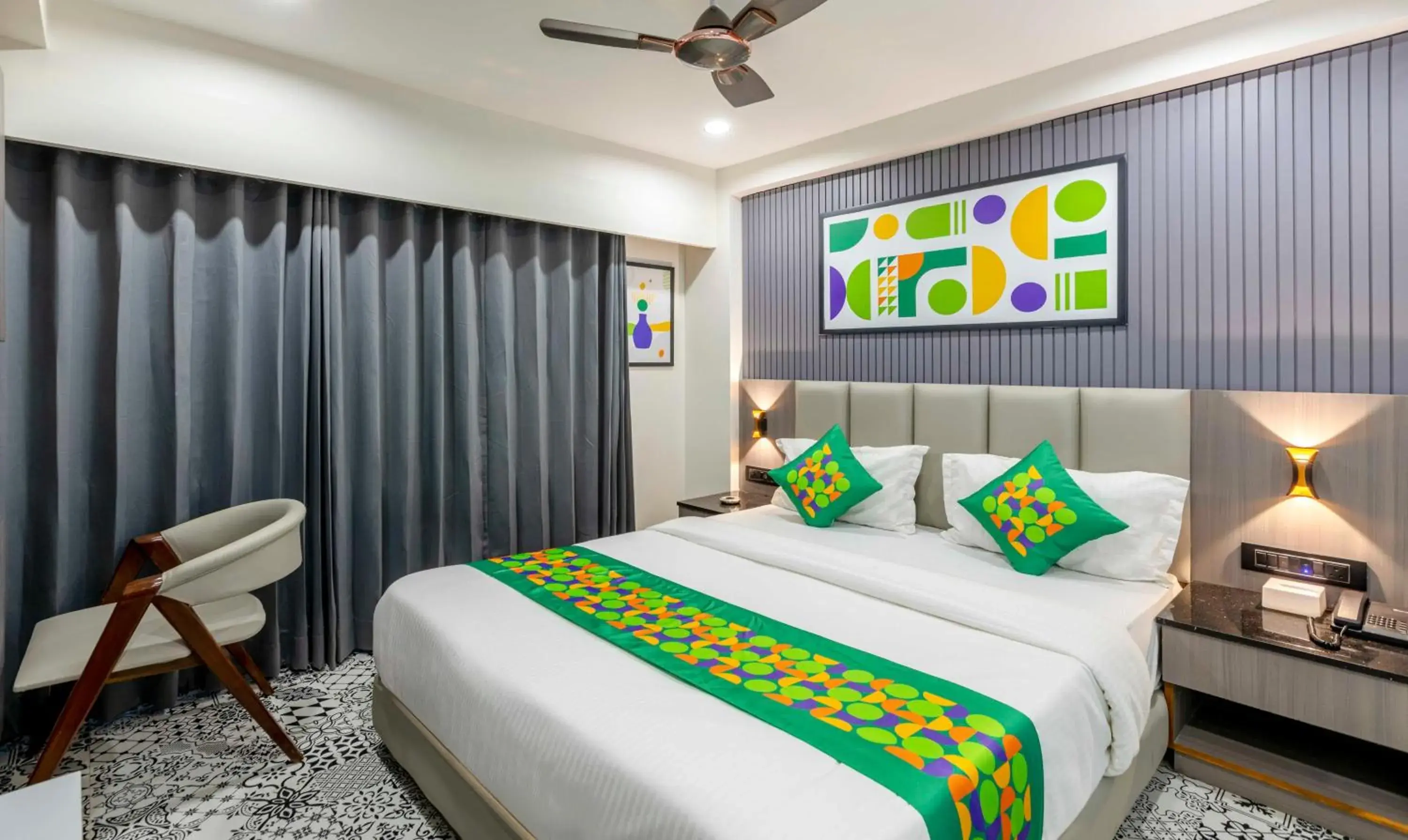 Bedroom, Bed in Treebo KBC Bedroom, Bed in Treebo KBC