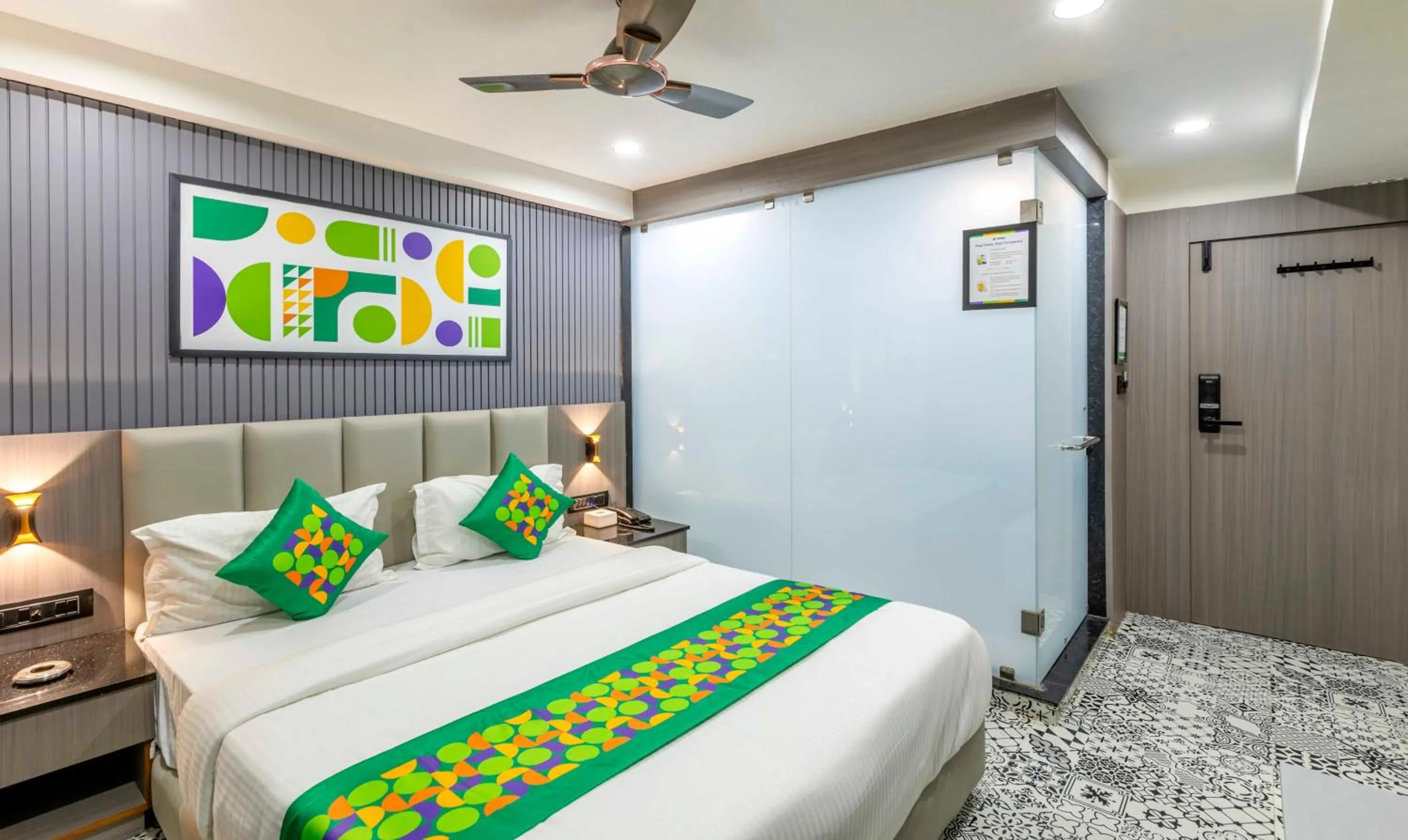 Bedroom, Bed in Treebo KBC