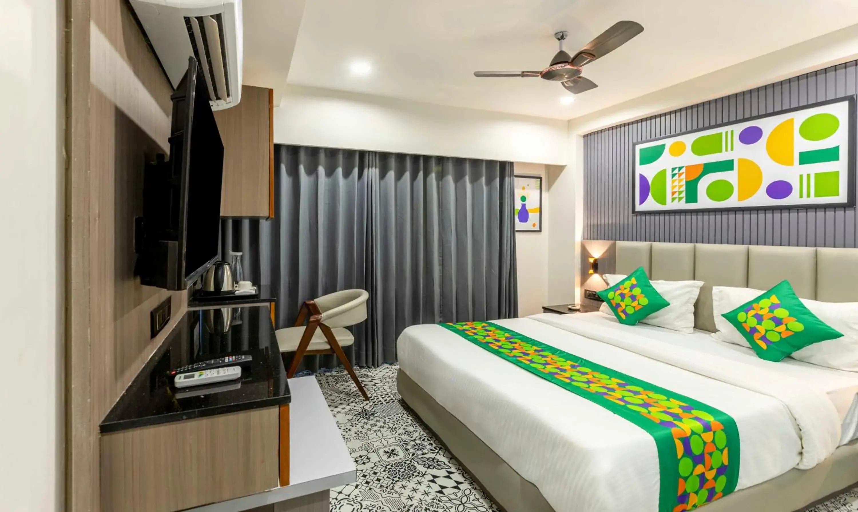 Bedroom, Bed in Treebo KBC Bedroom, Bed in Treebo KBC