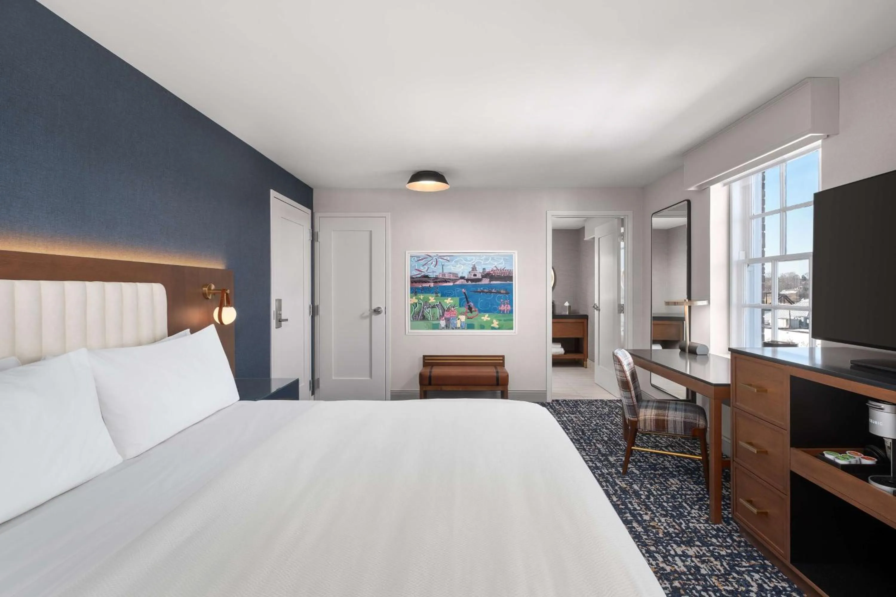 Bed in The Well House Hamilton, Tapestry Collection By Hilton