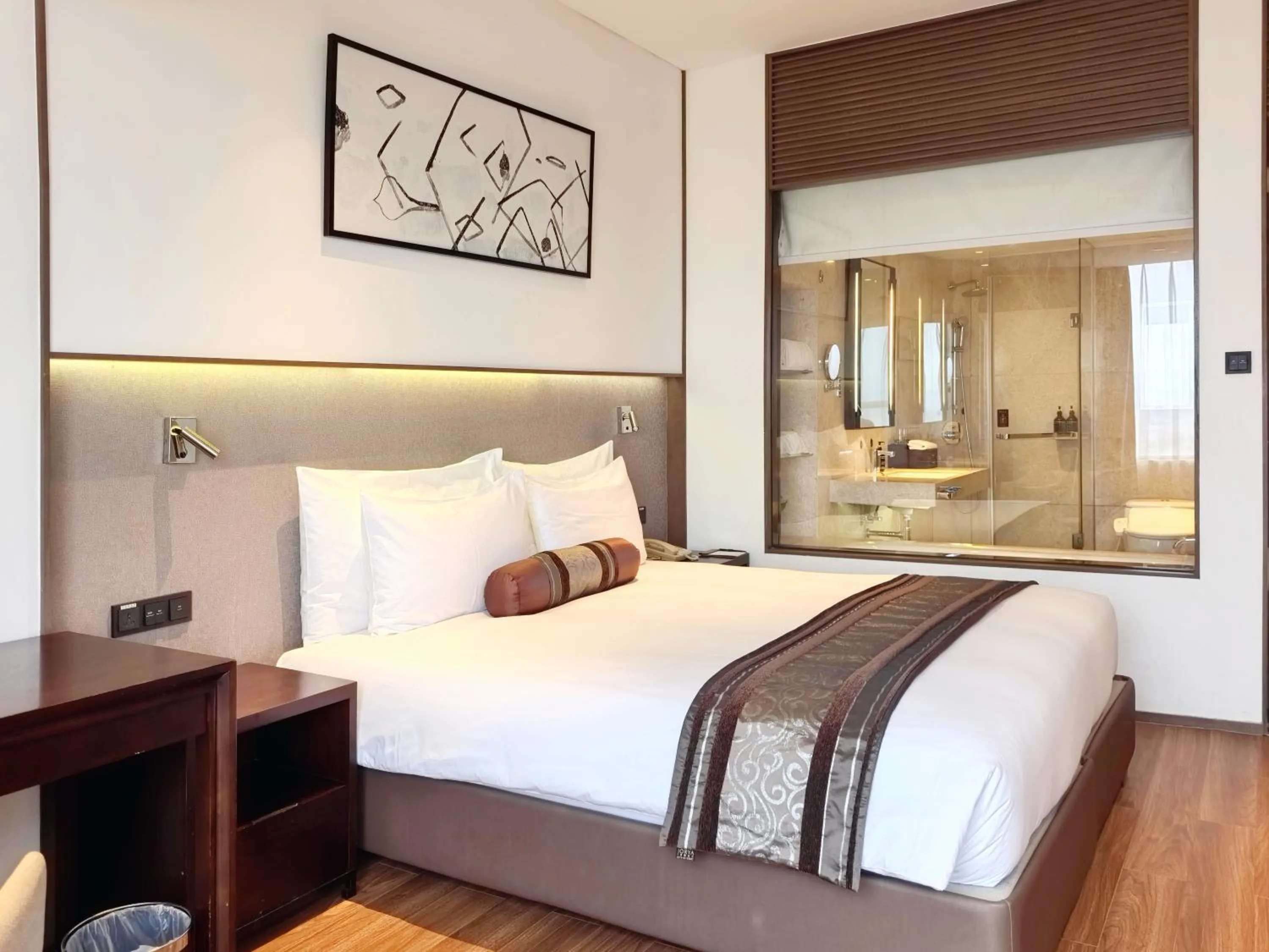 Bed in Xian heng Hotel