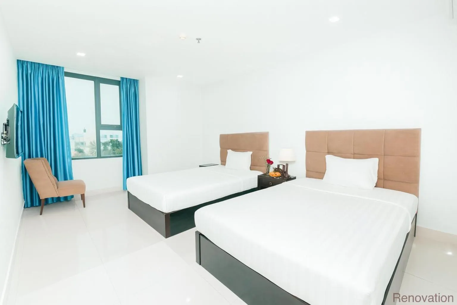 Bed in Ocean Haven Hotel