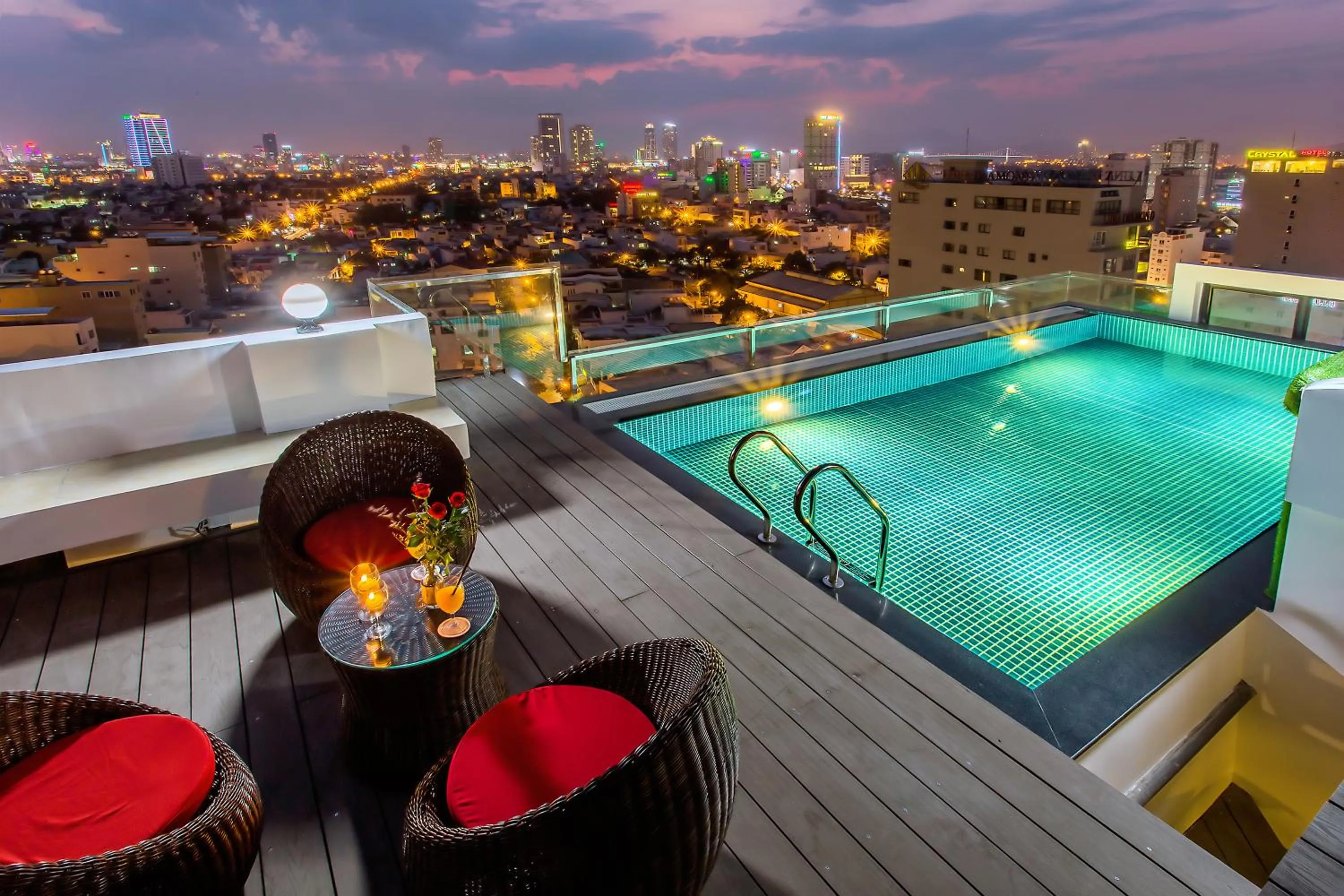 Pool view in Ocean Haven Hotel