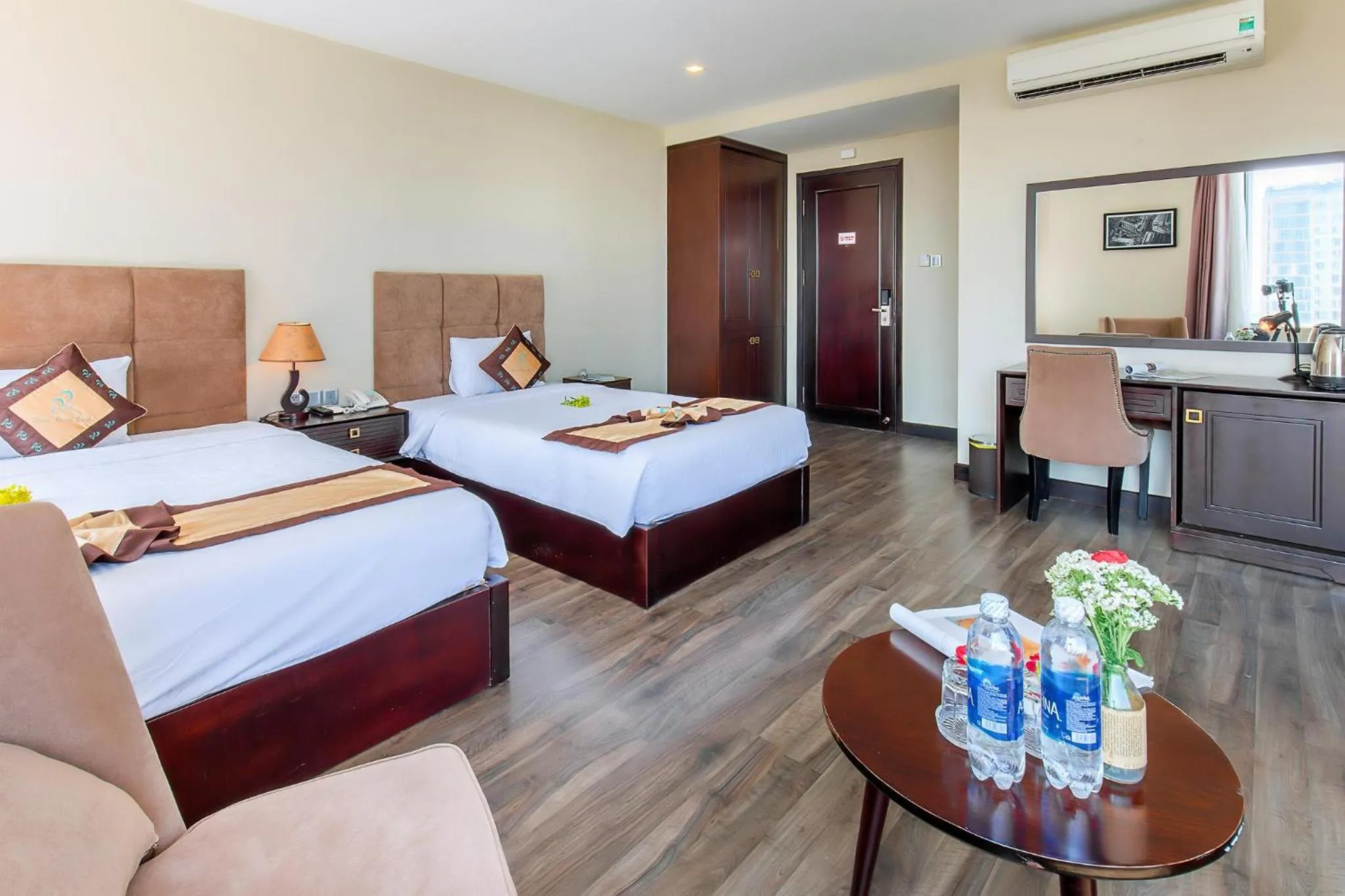 Bed in Ocean Haven Hotel