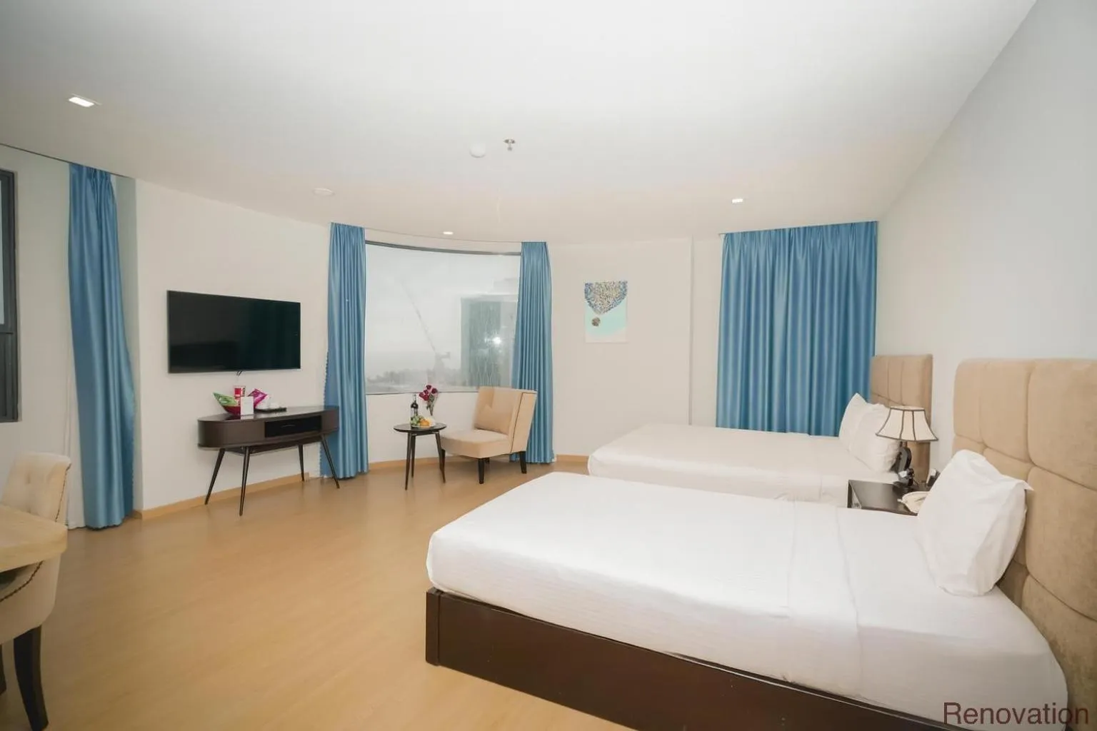 Bed in Ocean Haven Hotel