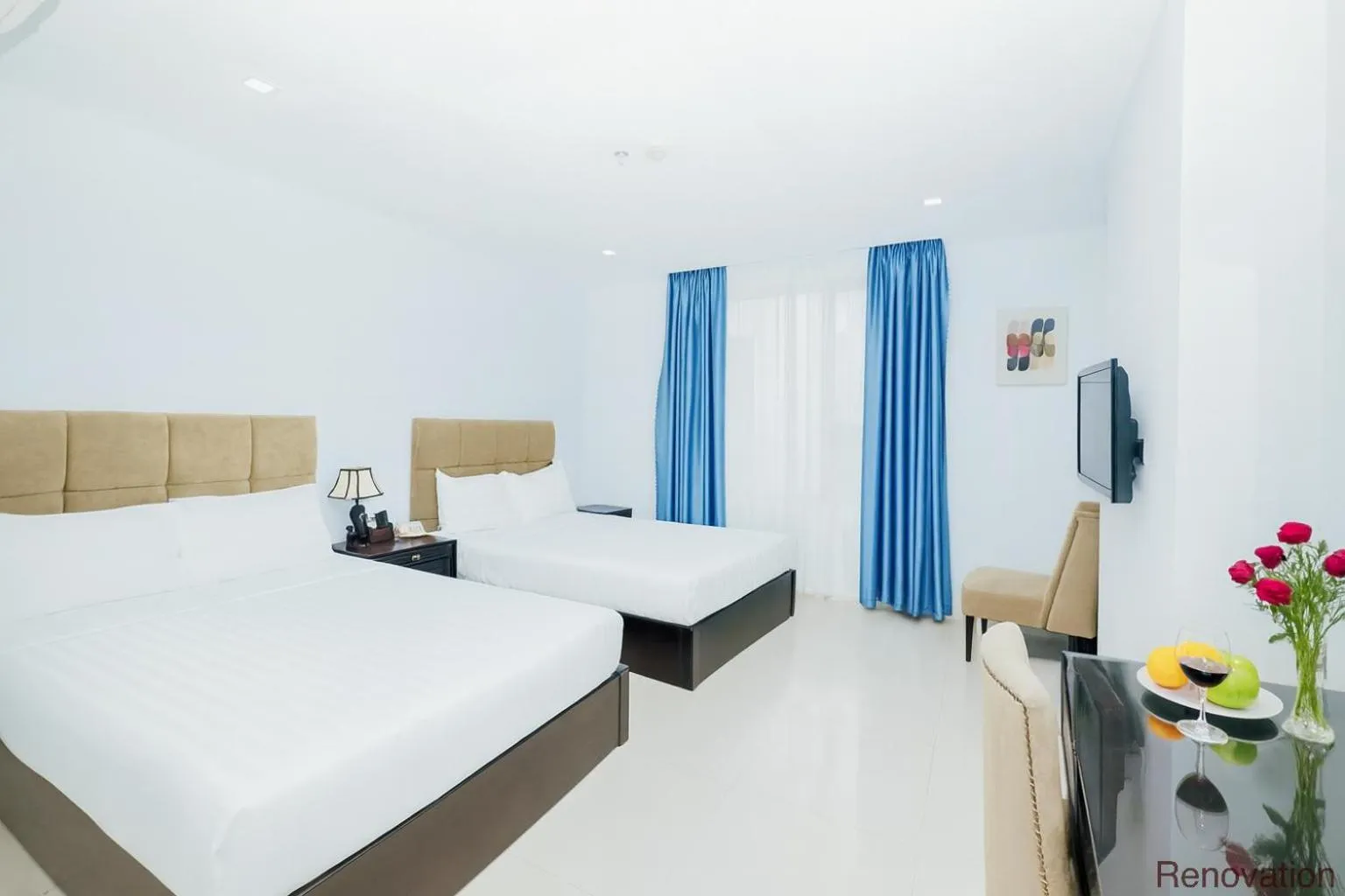 Bed in Ocean Haven Hotel