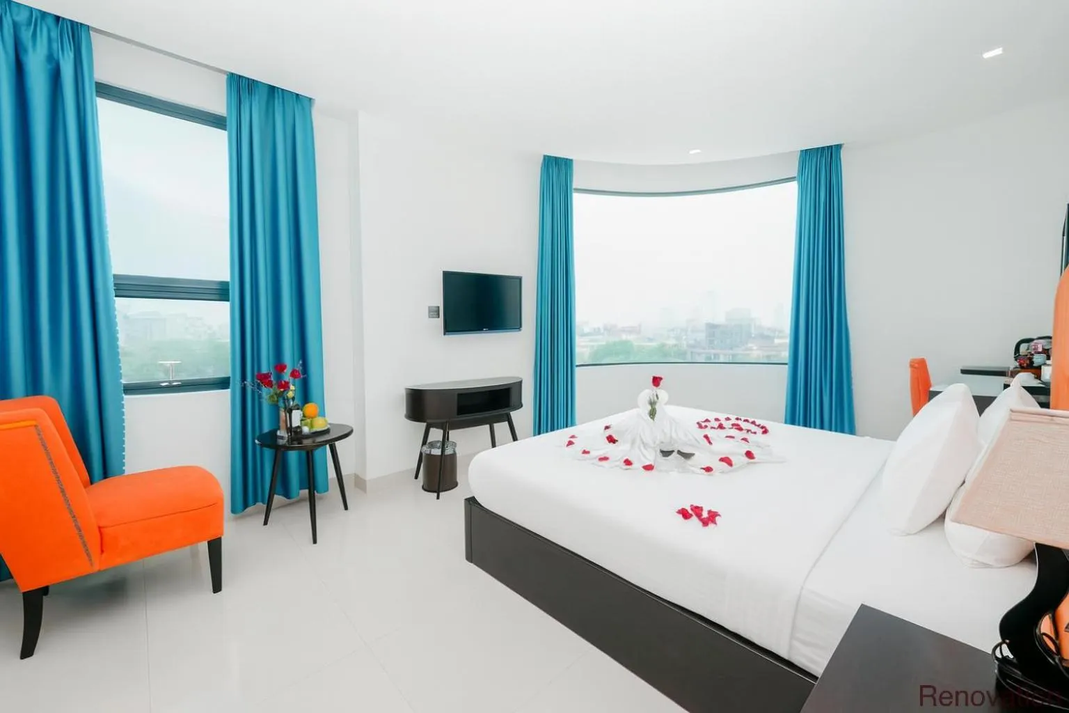 Bed in Ocean Haven Hotel