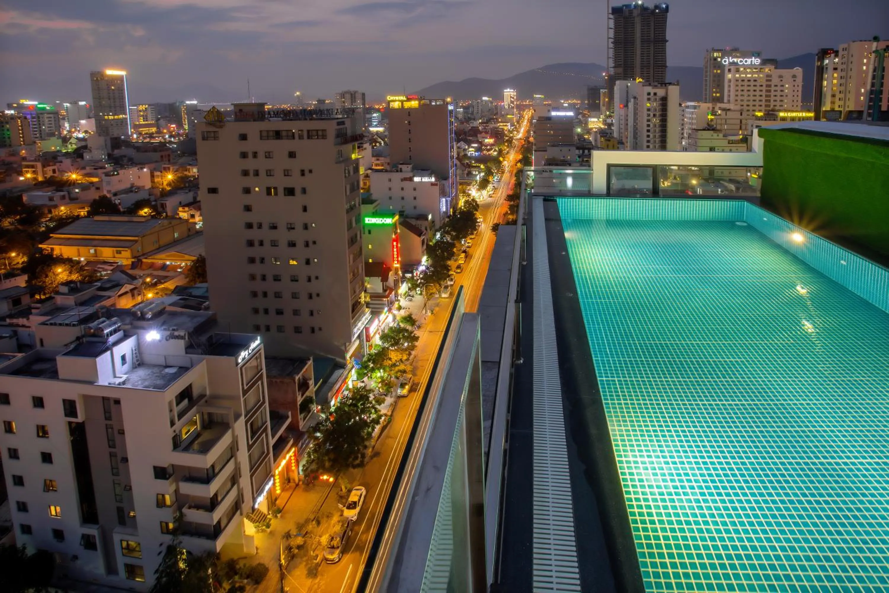 Pool view in Ocean Haven Hotel