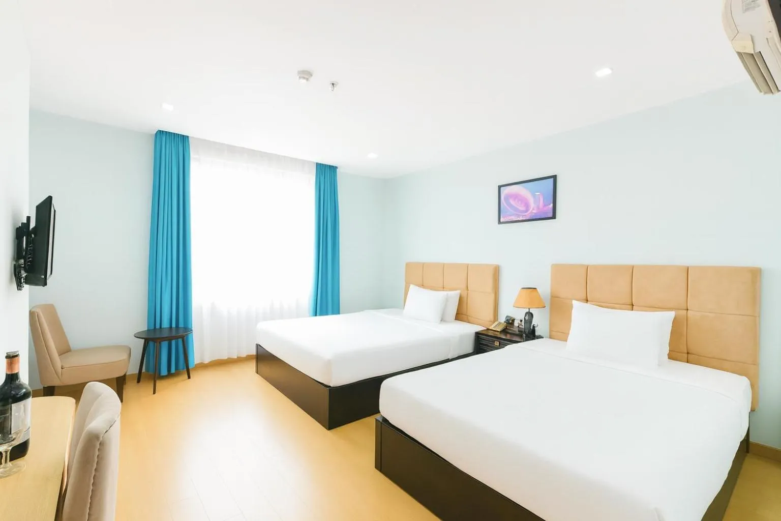 Bed in Ocean Haven Hotel