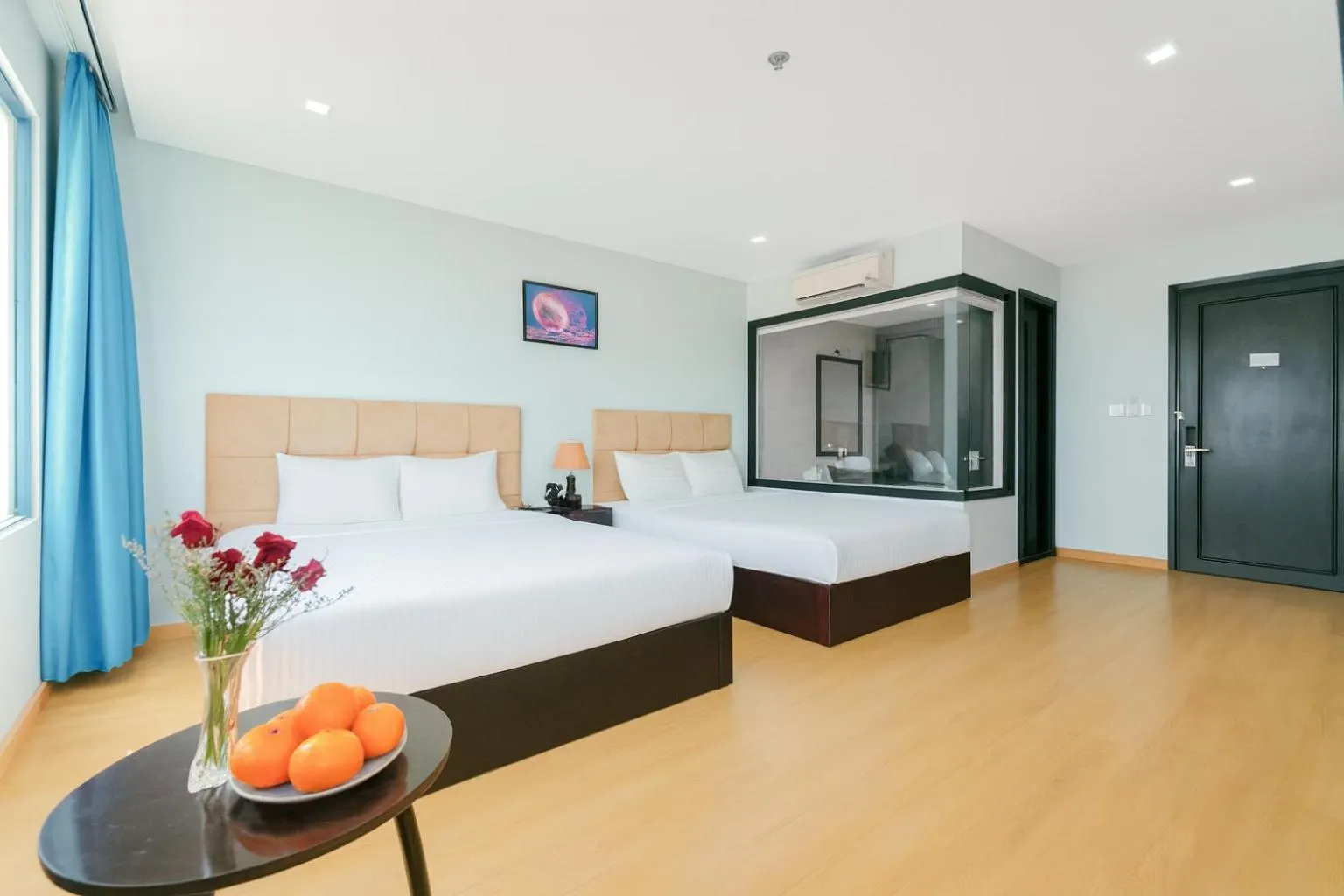 Bed in Ocean Haven Hotel