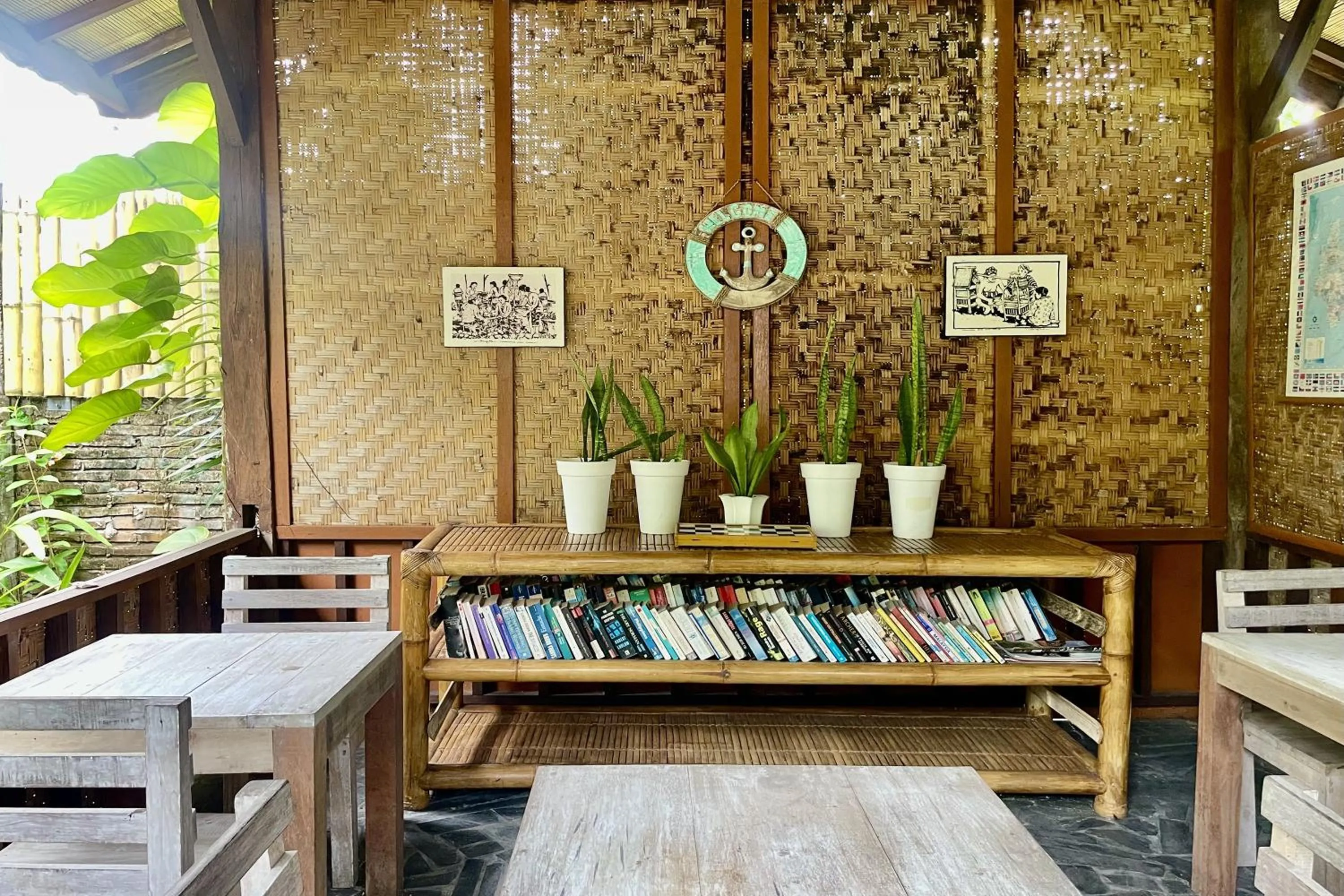 Library in Raja's Bungalows