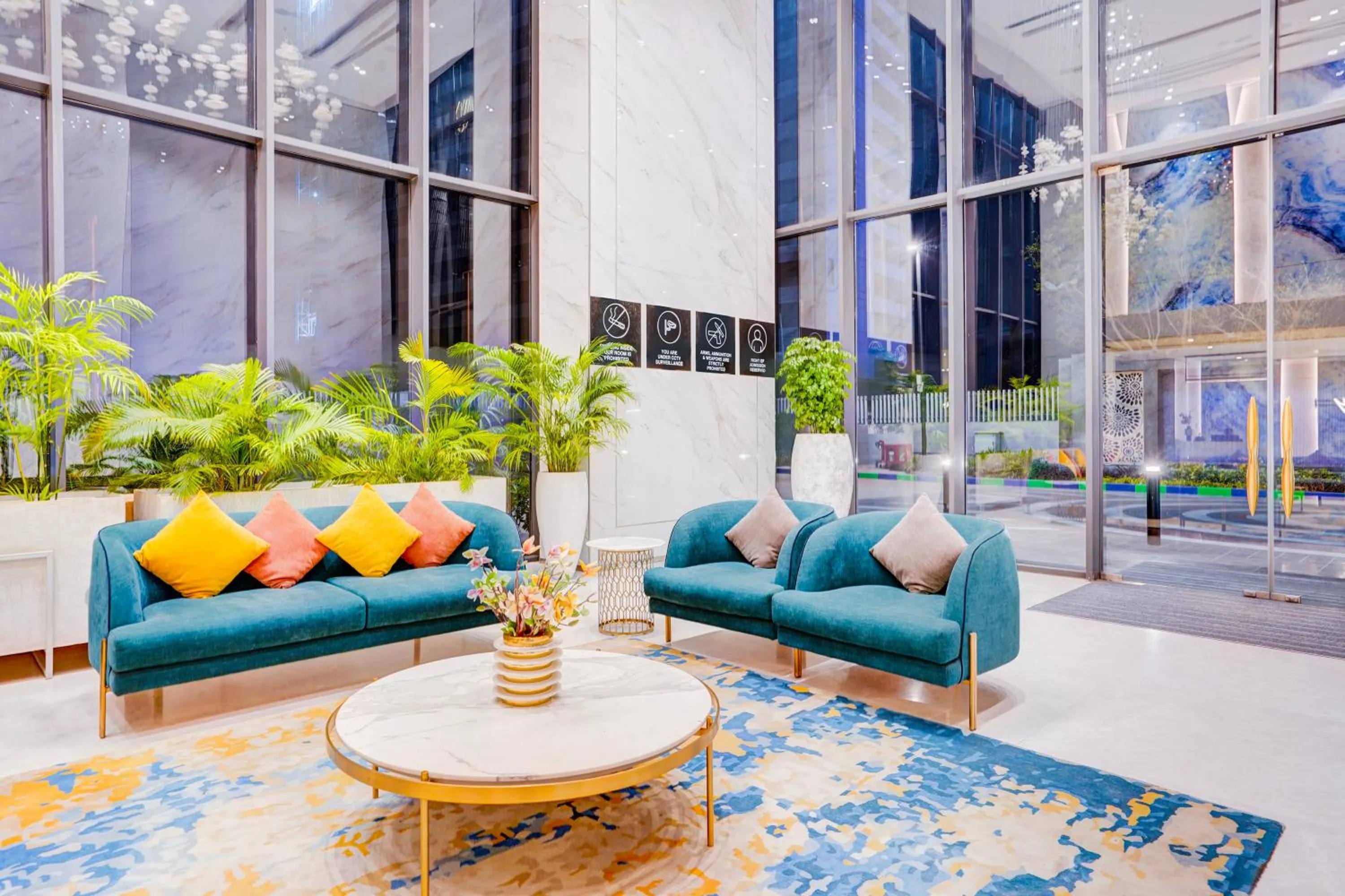 Seating area in Sunday Hotel & Residences by CheckIn Gurugram