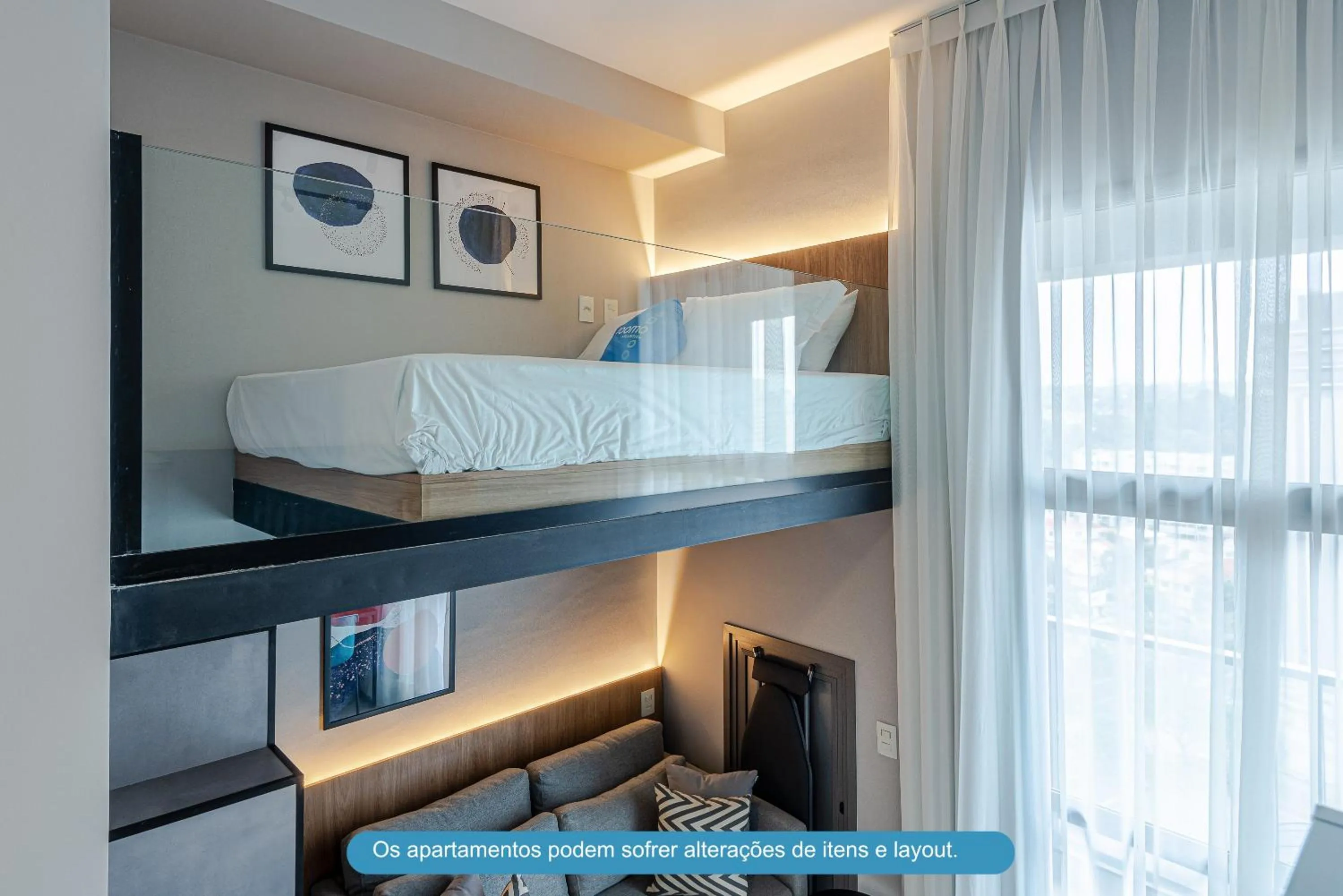 Bedroom, Bed in Roomo Transamerica SP Brooklin 370