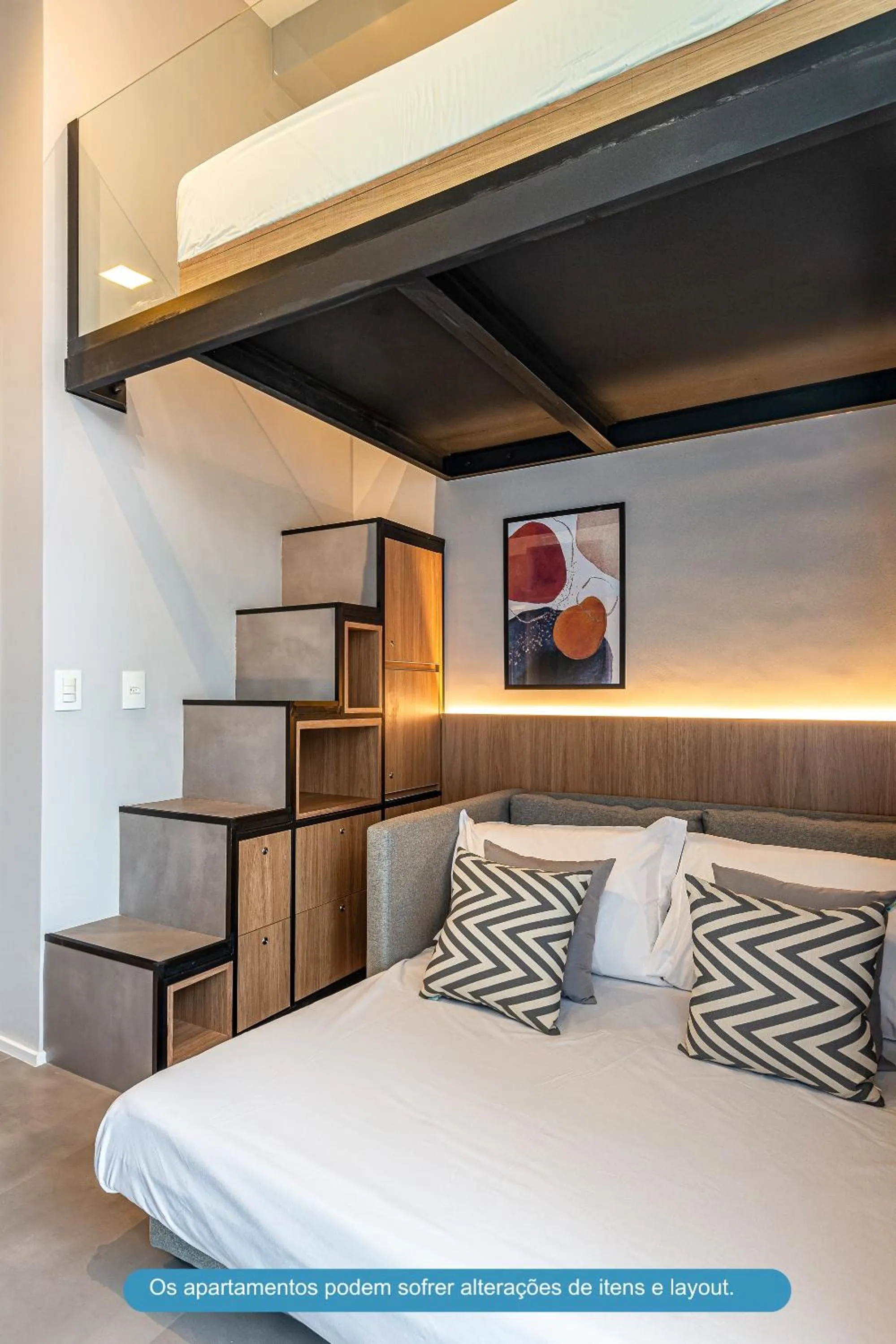 Living room, Bed in Roomo Transamerica SP Brooklin 370