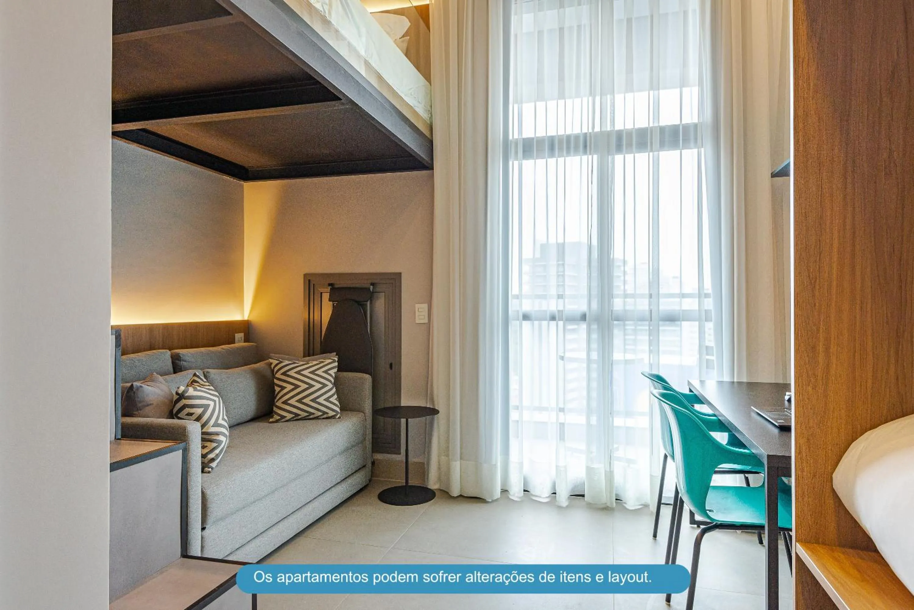 Photo of the whole room, Bed in Roomo Transamerica SP Brooklin 370