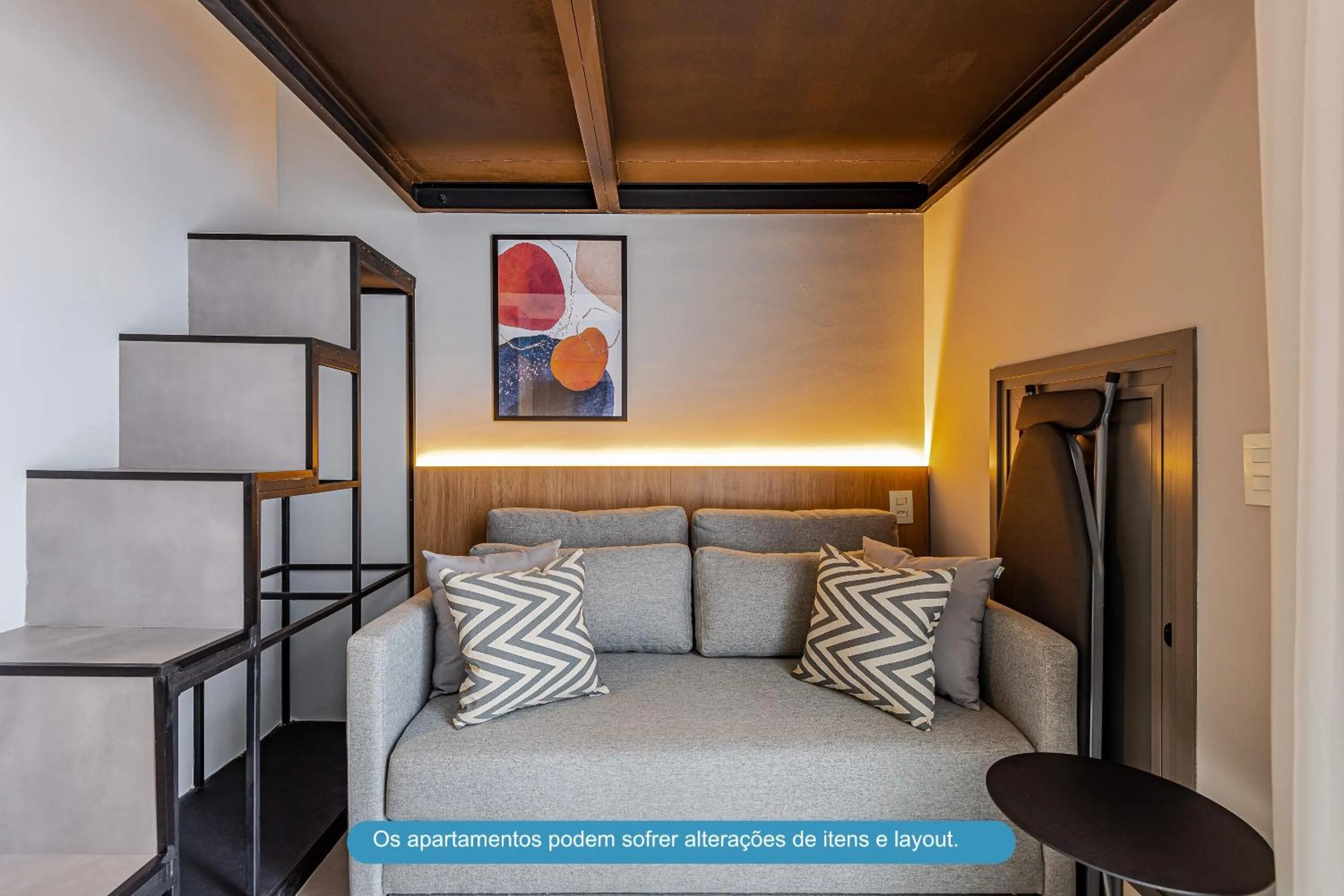 Living room, Bed in Roomo Transamerica SP Brooklin 370