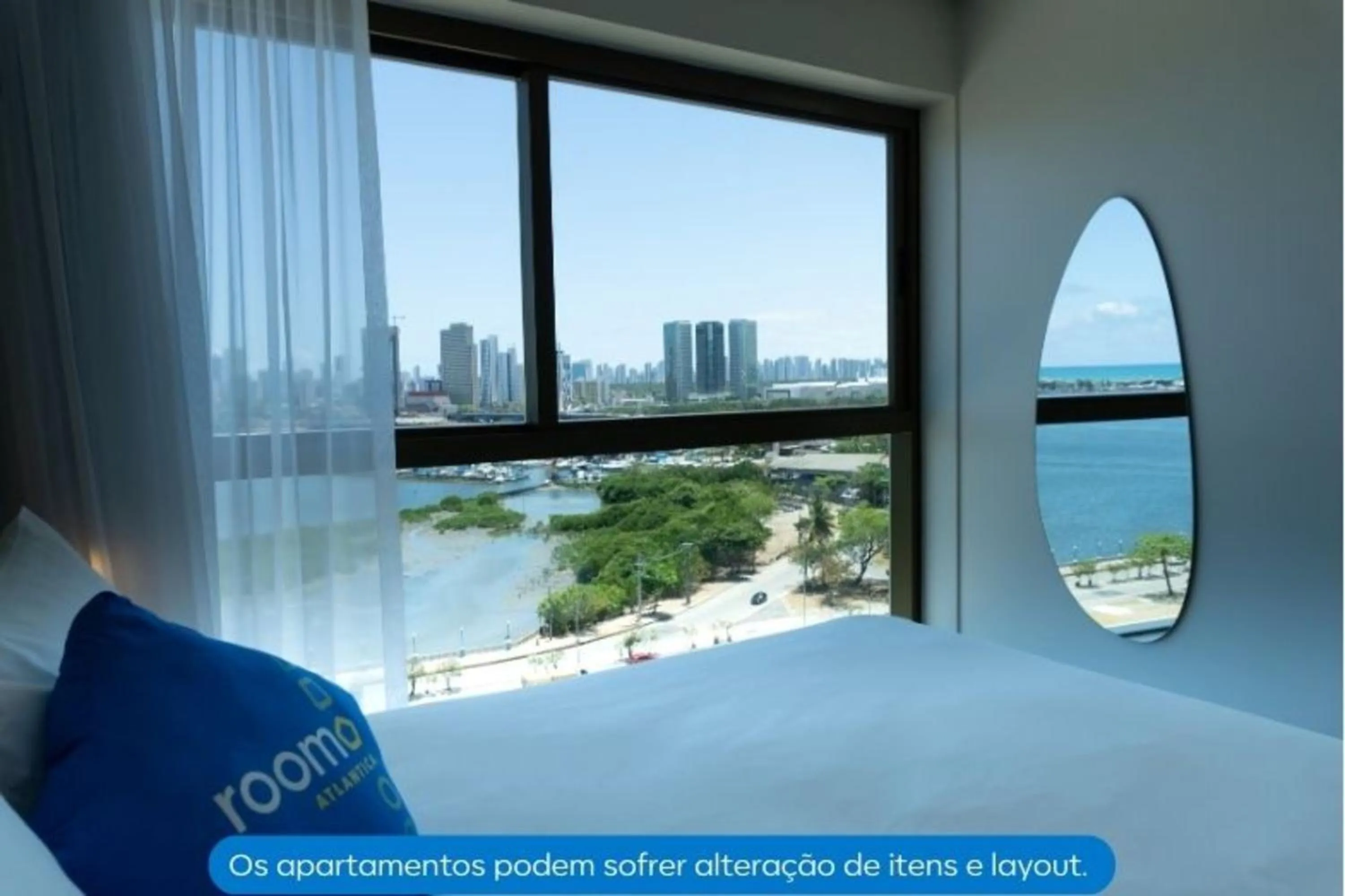 Sea view, Bed in Roomo Transamerica Recife Parque do Cais