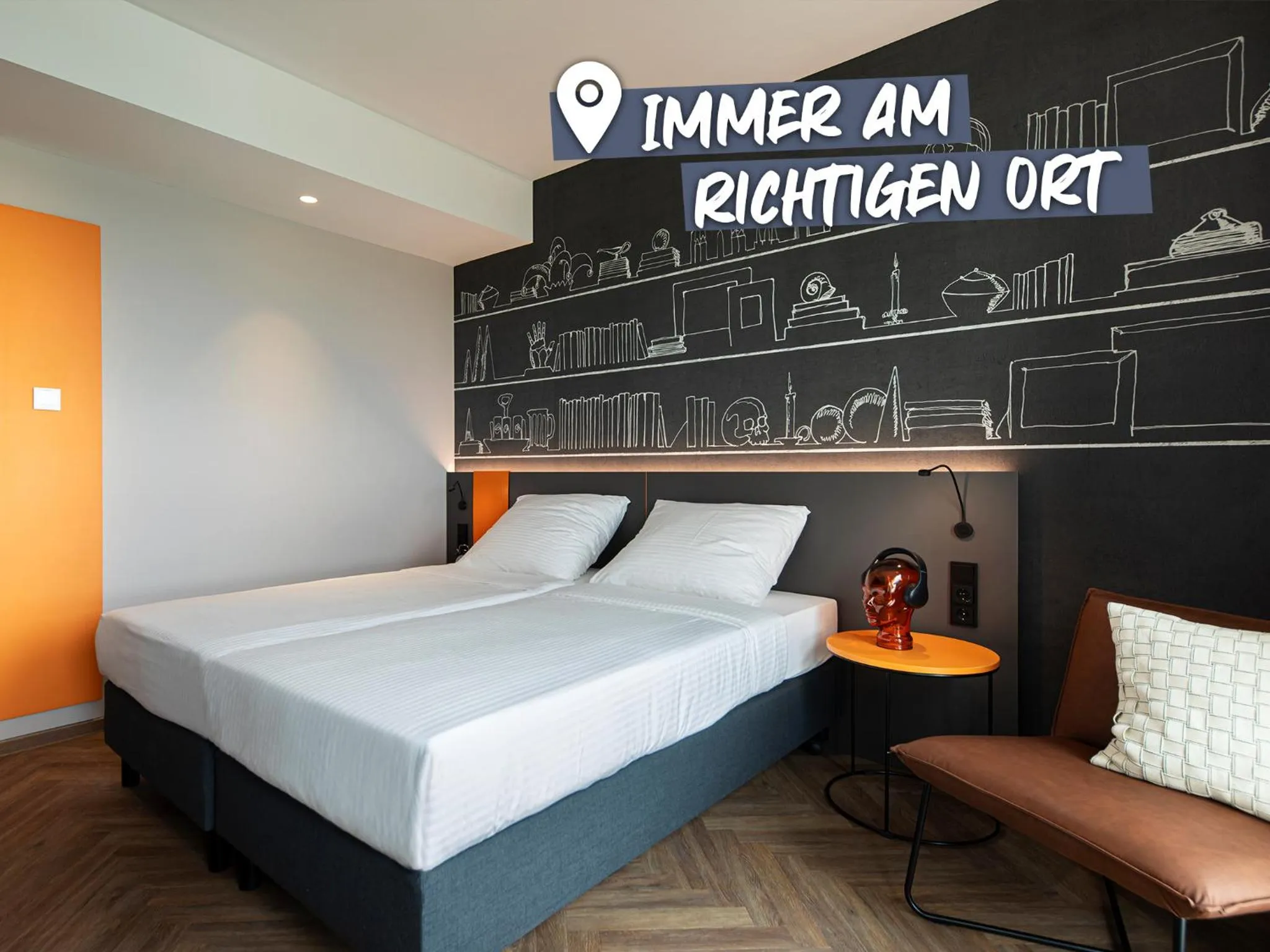 Photo of the whole room, Bed in LOGINN Hotel Köln Airport